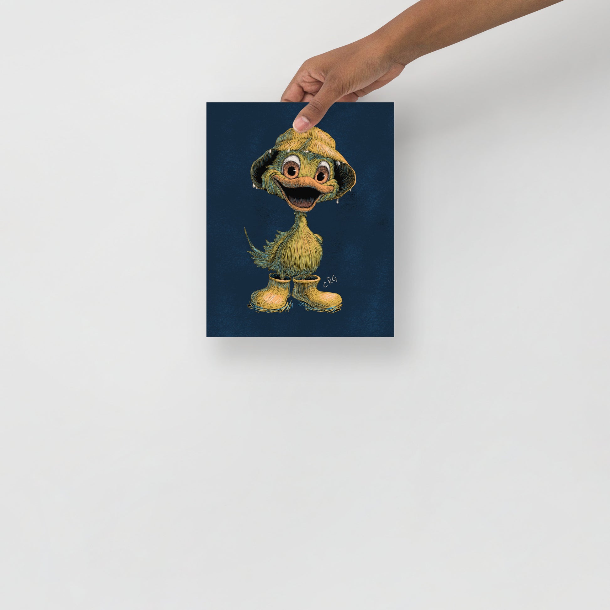 Duck Ready for Rain Art Print