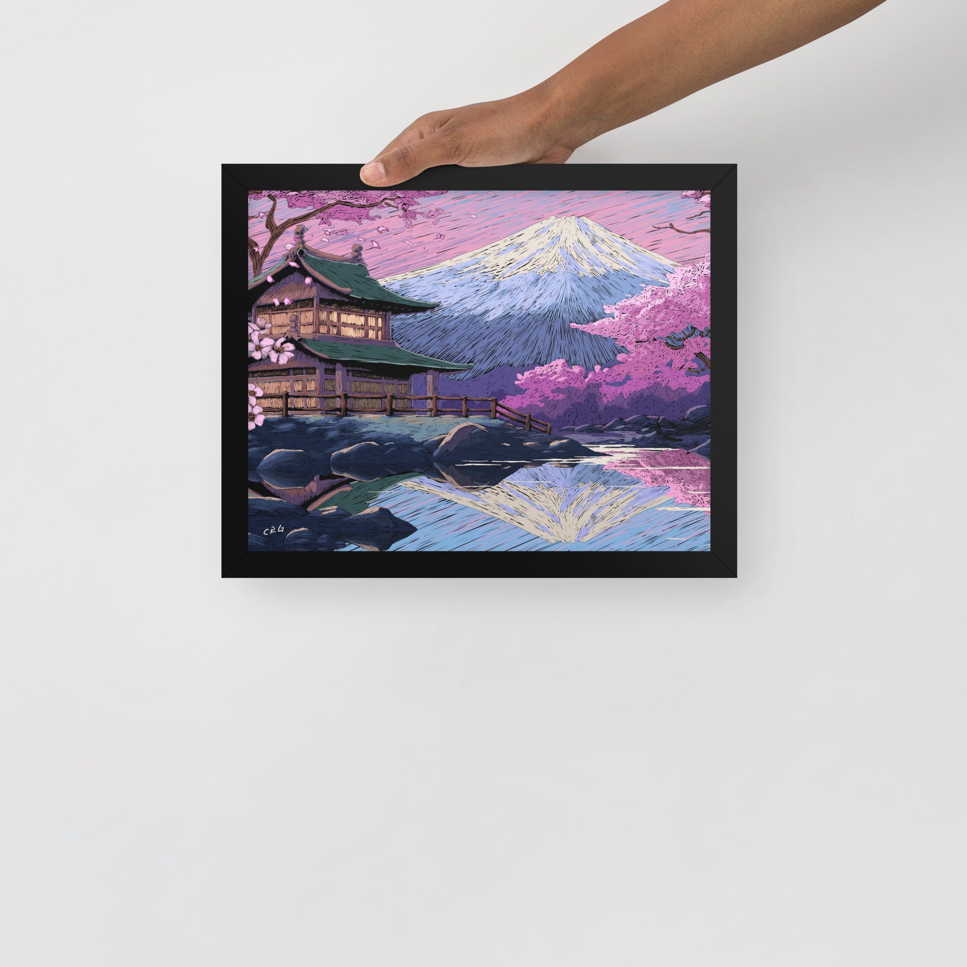 In the Shadow of a Mountain Art Print