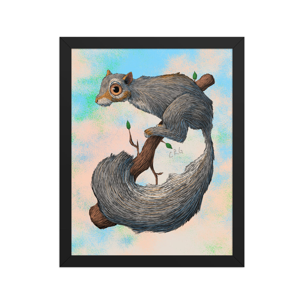 Anxious Squirrel Art Print