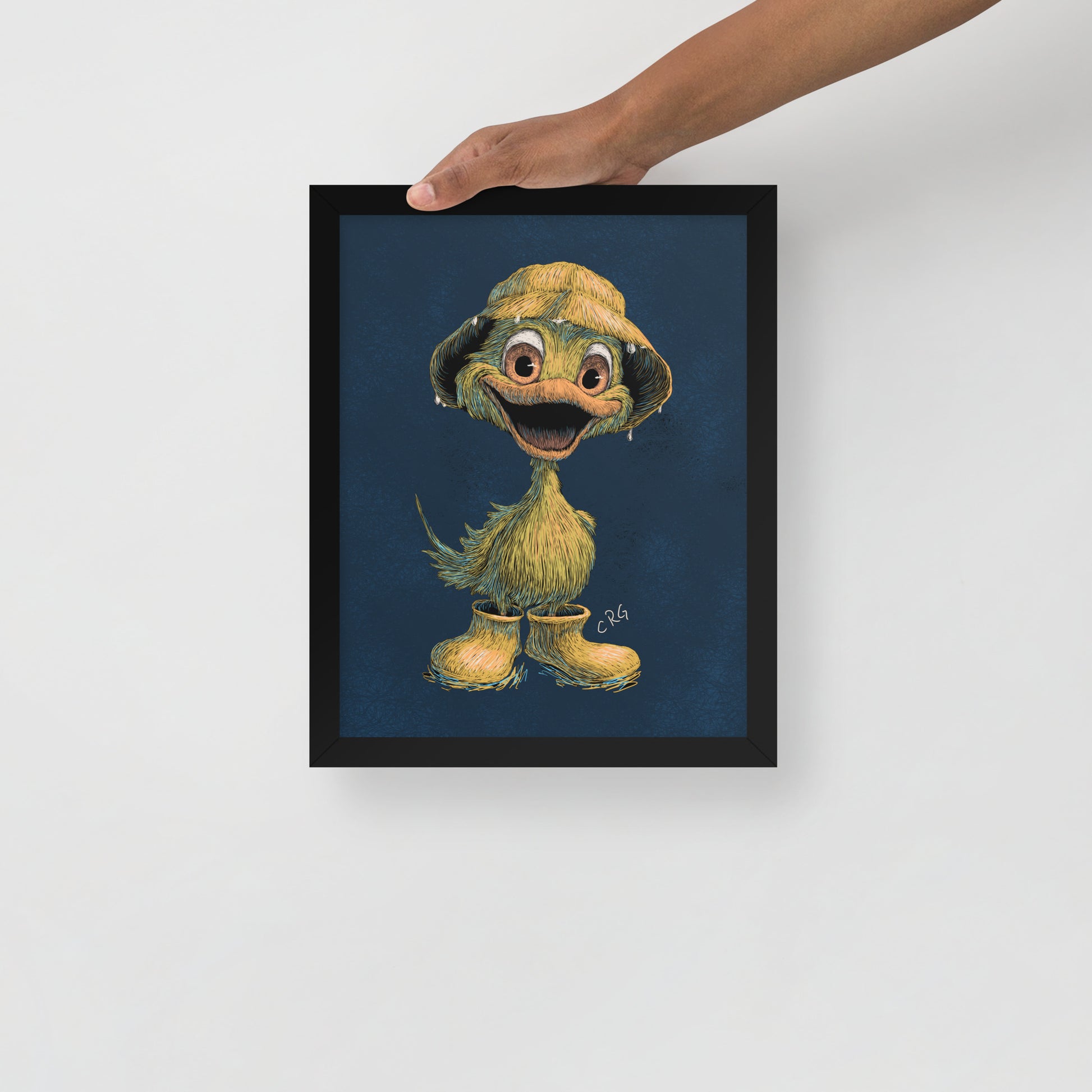 Duck Ready for Rain Art Print