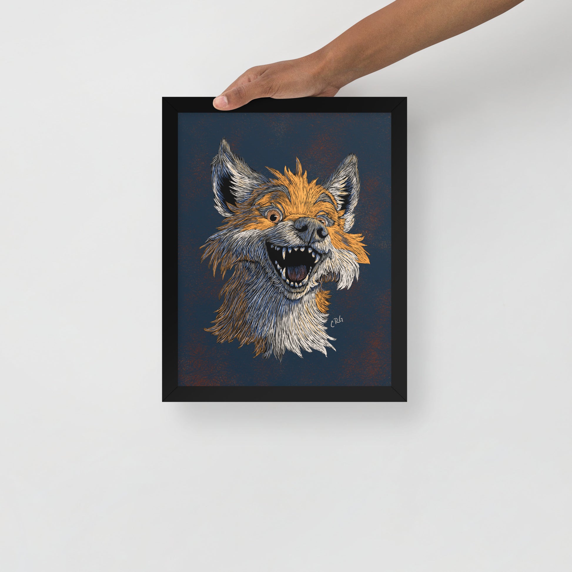 Happy Red Fox Art Print