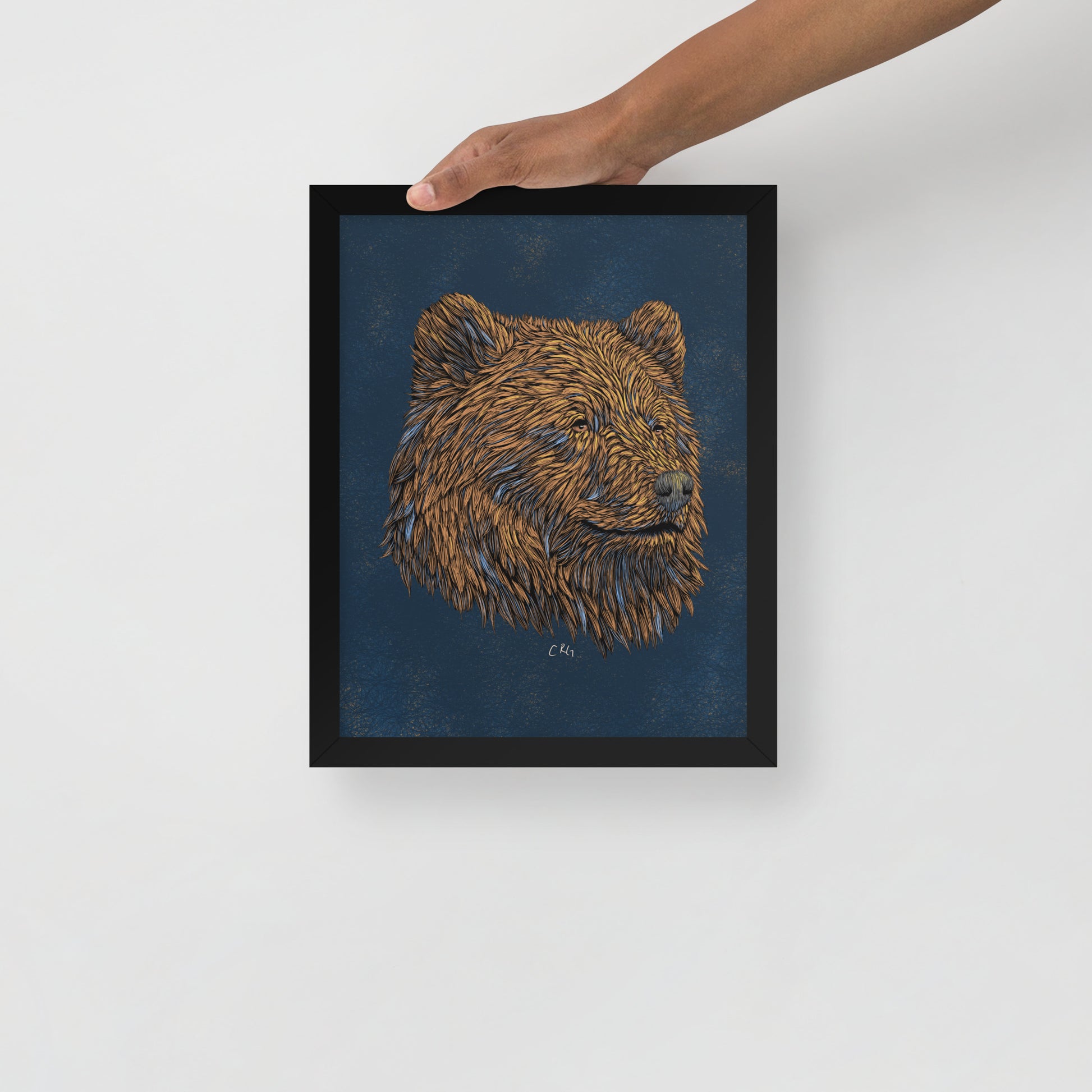 Stylized Grizzly Bear Art Print
