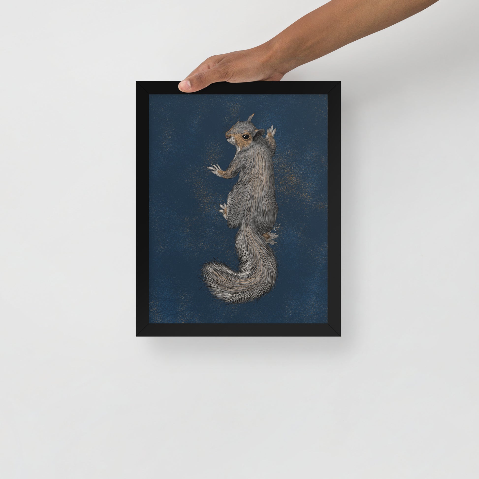 Climbing Squirrel Art Print