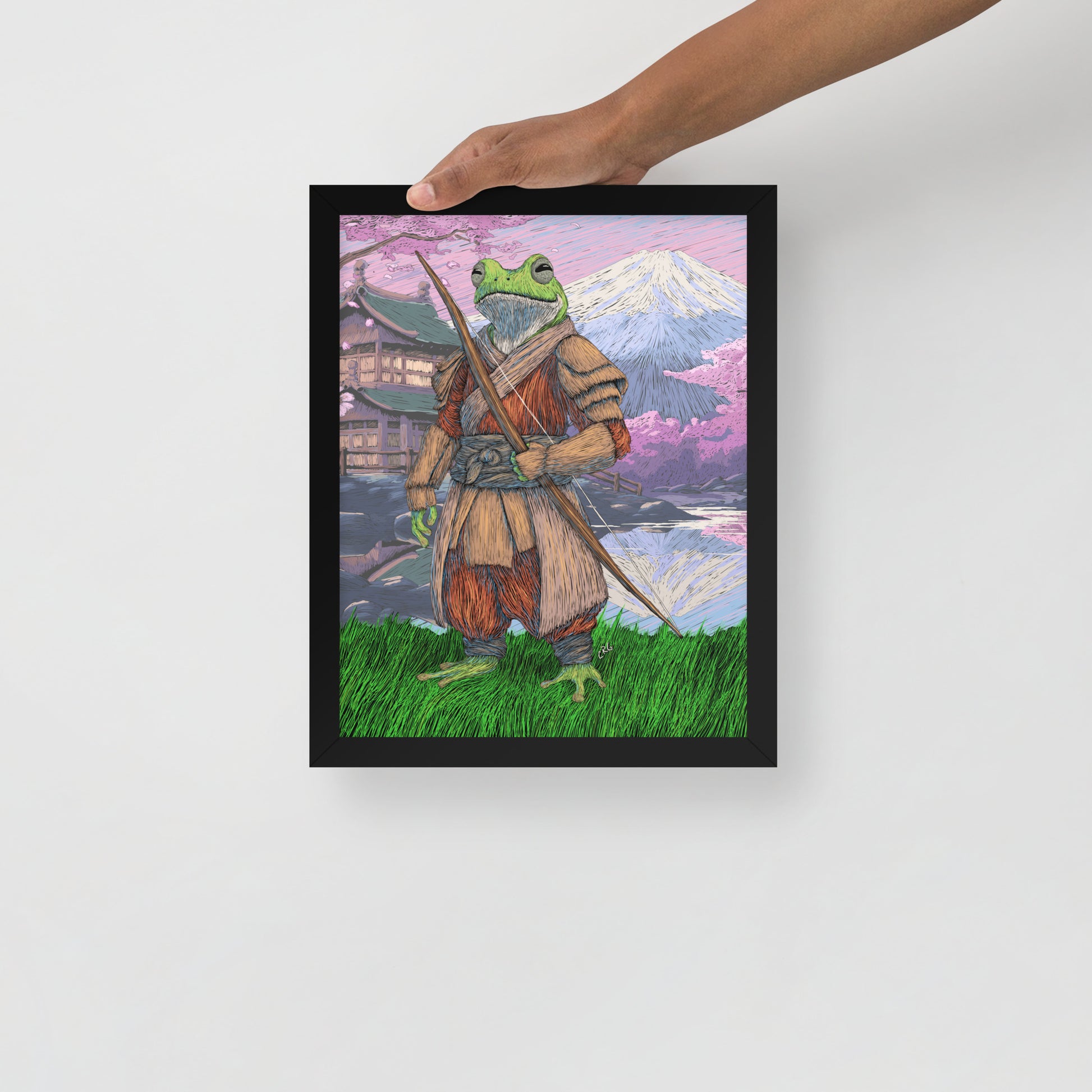 Frog Samurai Art Print