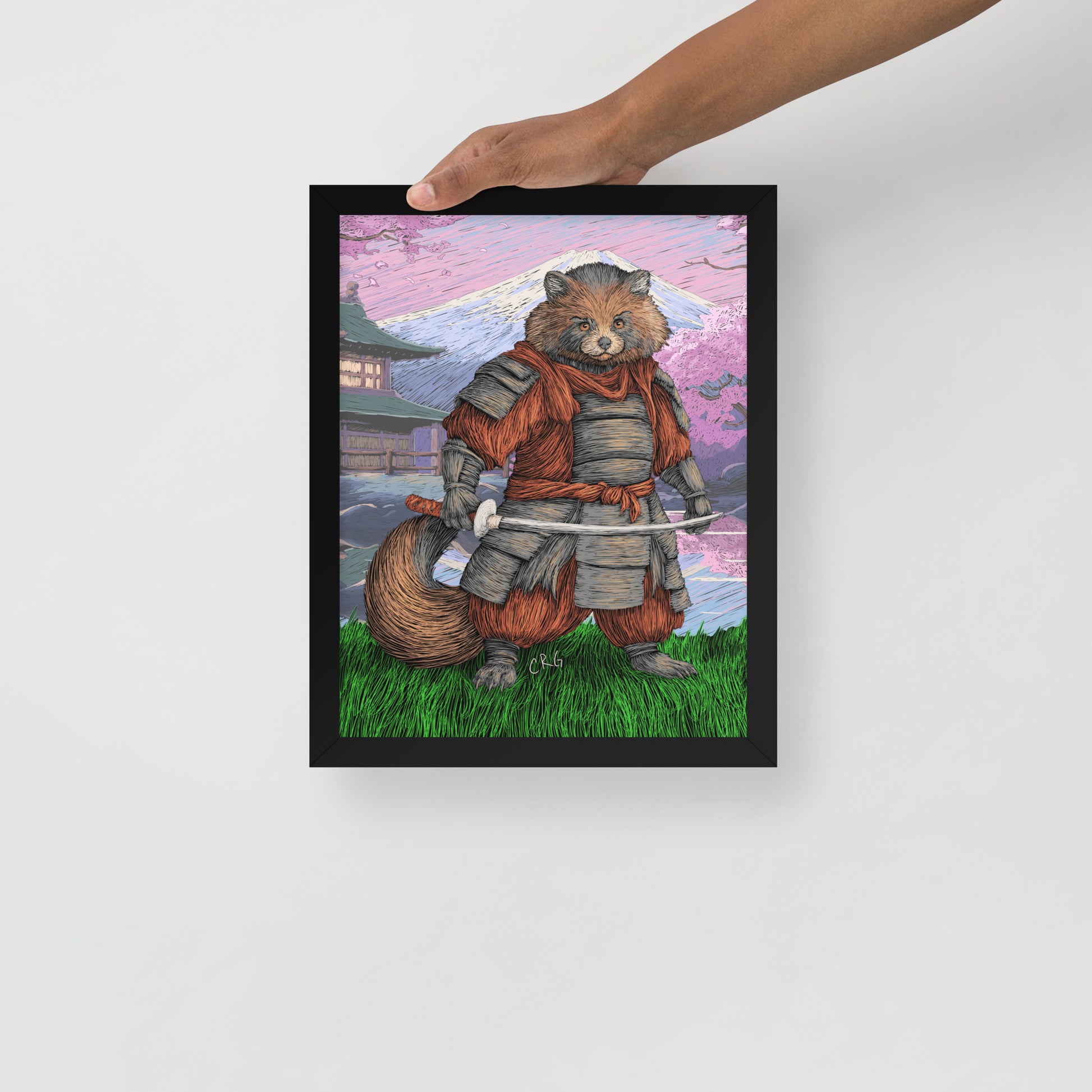 Tanuki Samurai Art Print