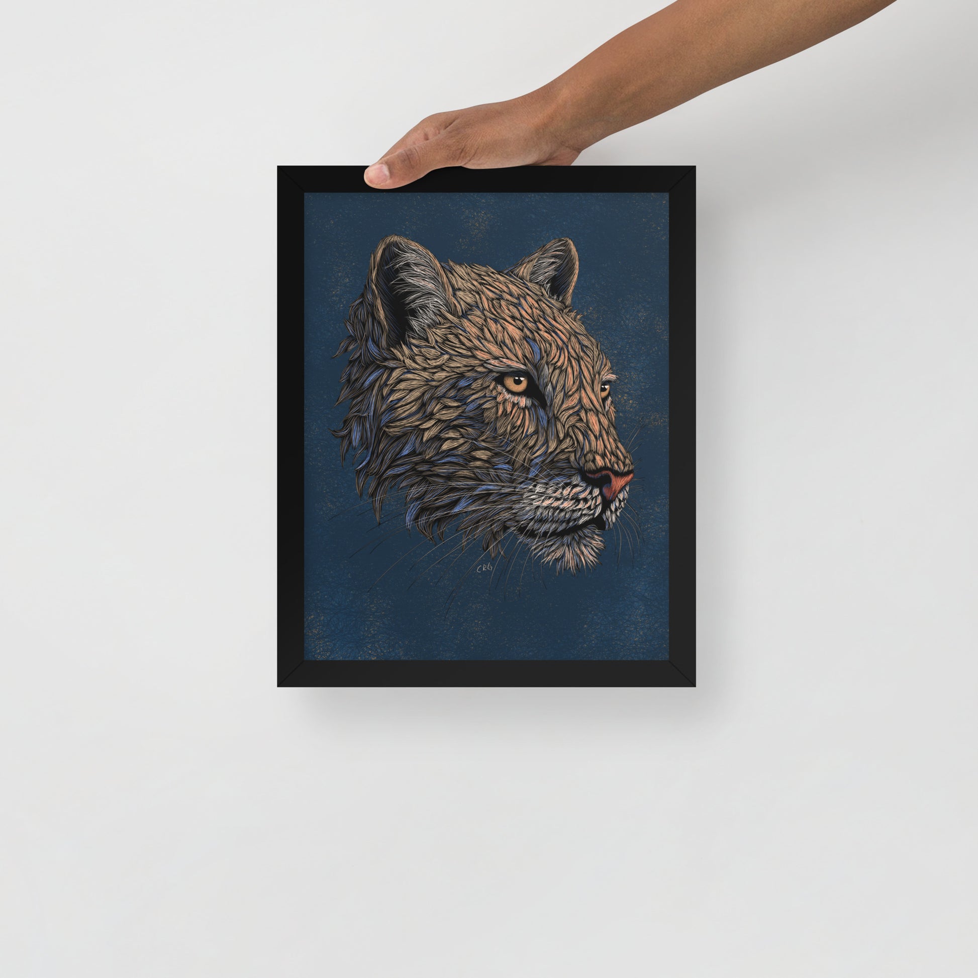 Stylized Mountain Lion Art Print