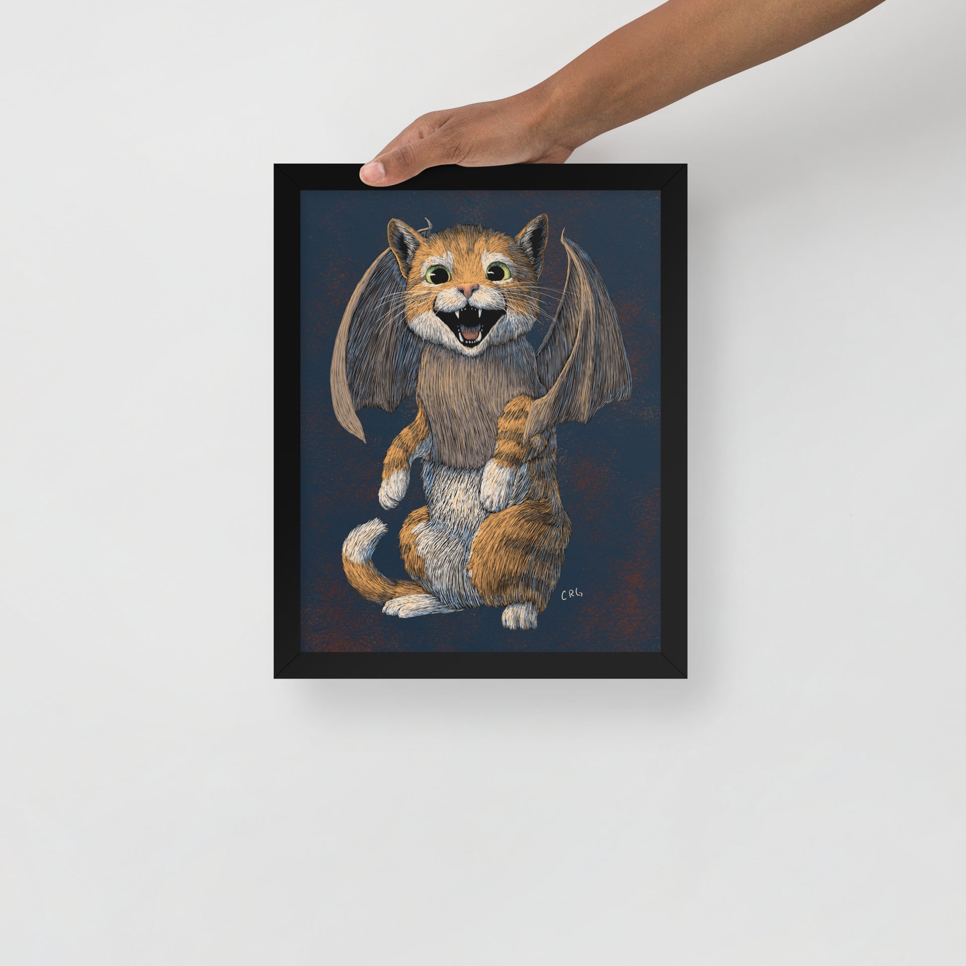 Cat Bat Art Print