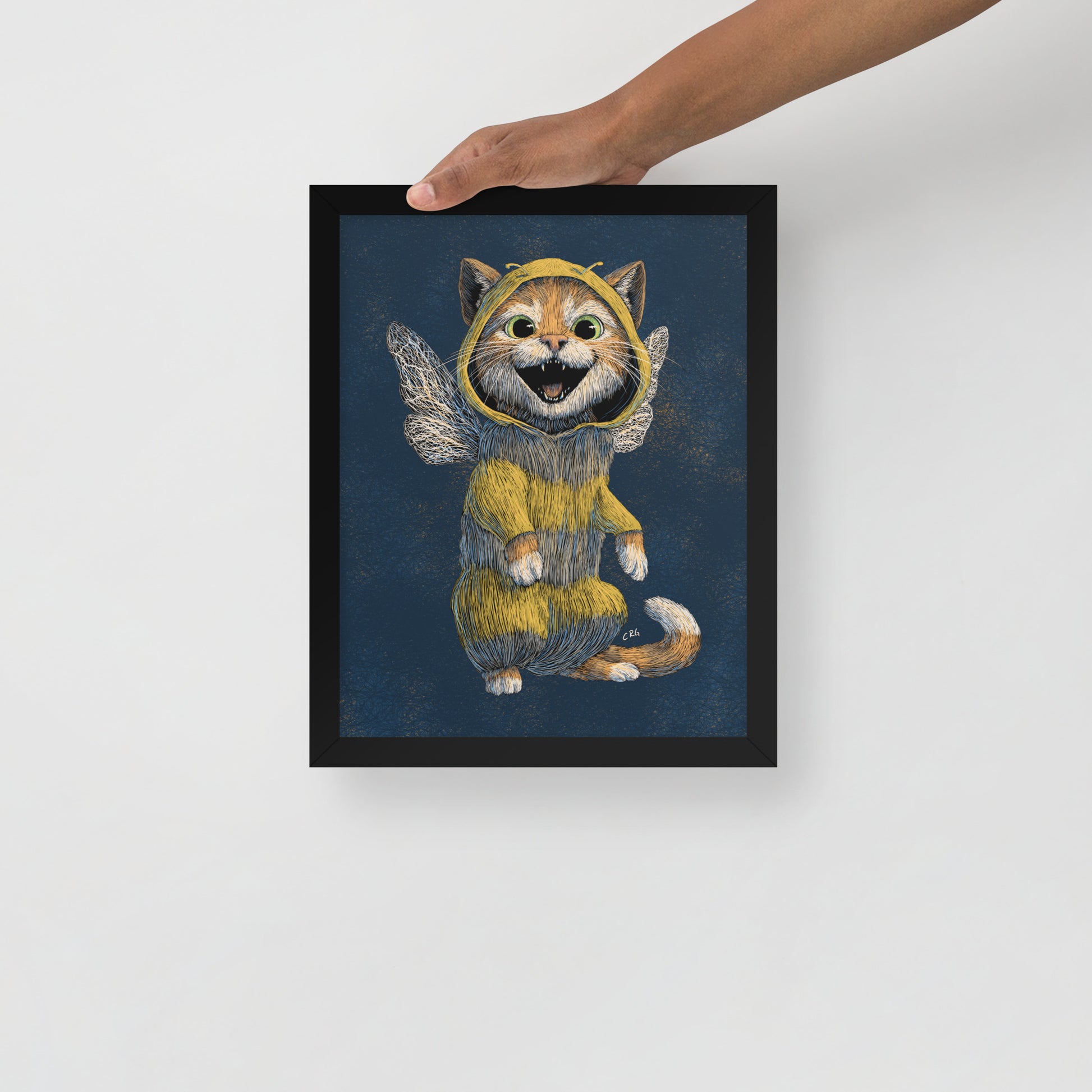 Cat Bee Art Print