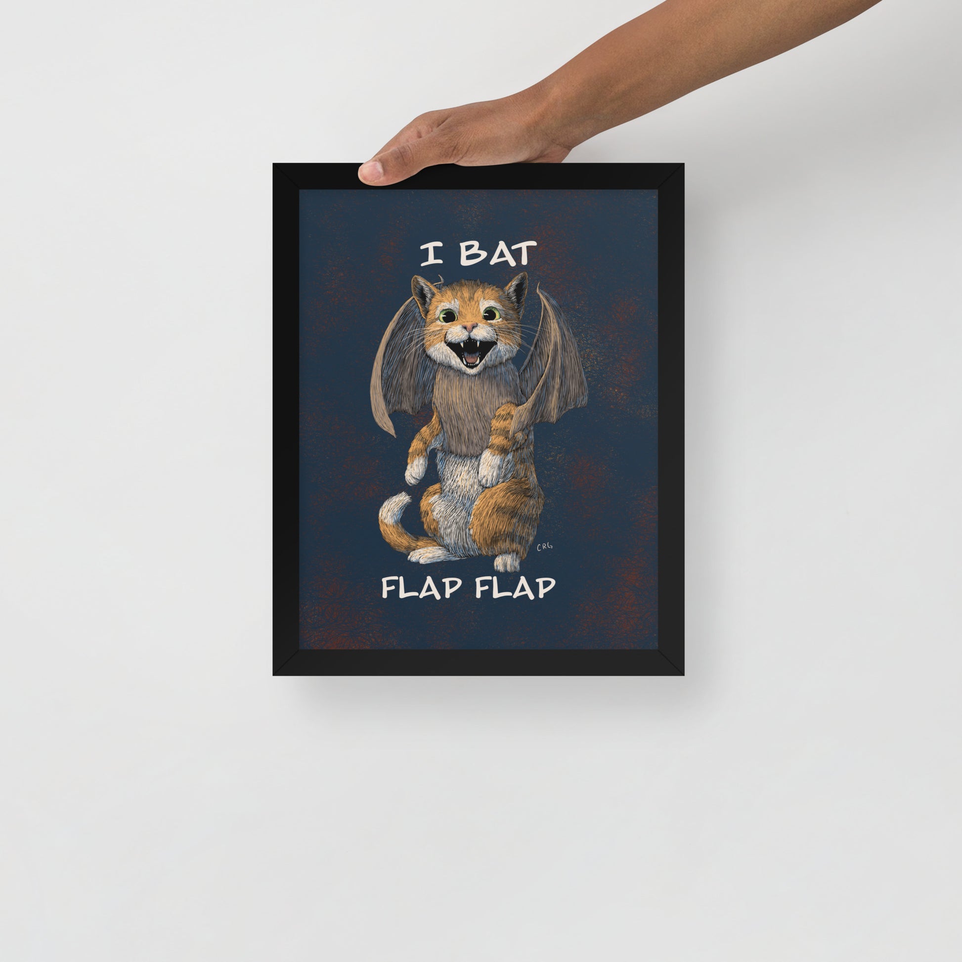 Cat Bat, I Bat Flap Flap Art Print