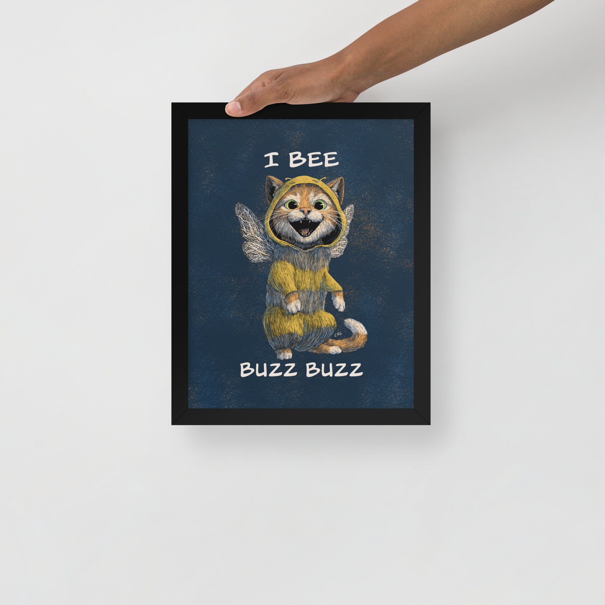 Cat Bee, I Bee Buzz Buzz Art Print