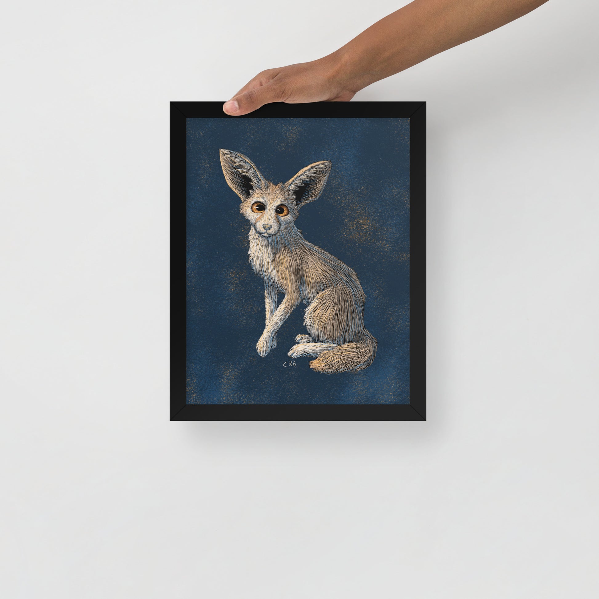 Curious Fennec Fox Art Print