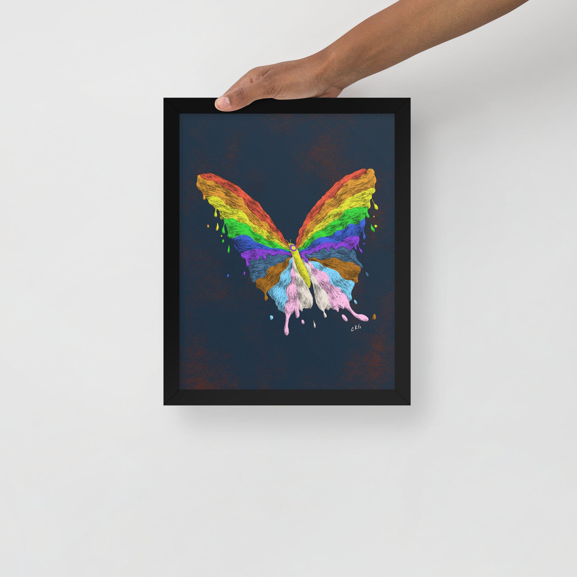 Dripping Pride Butterfly Art Print