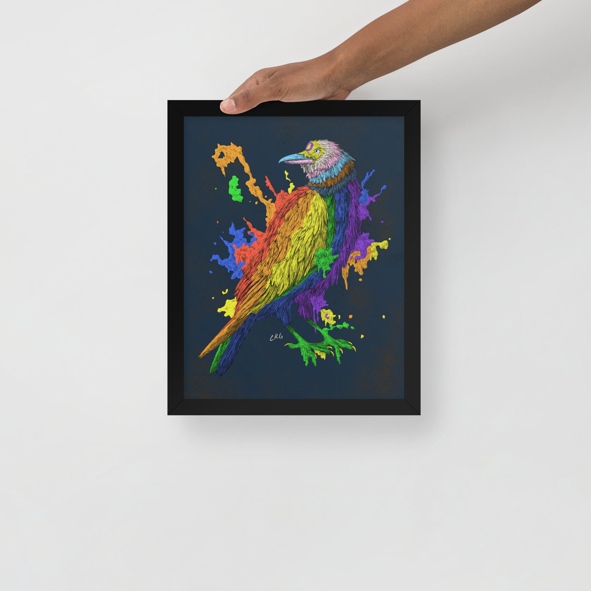 Ink Splatter Pride Raven Art Print