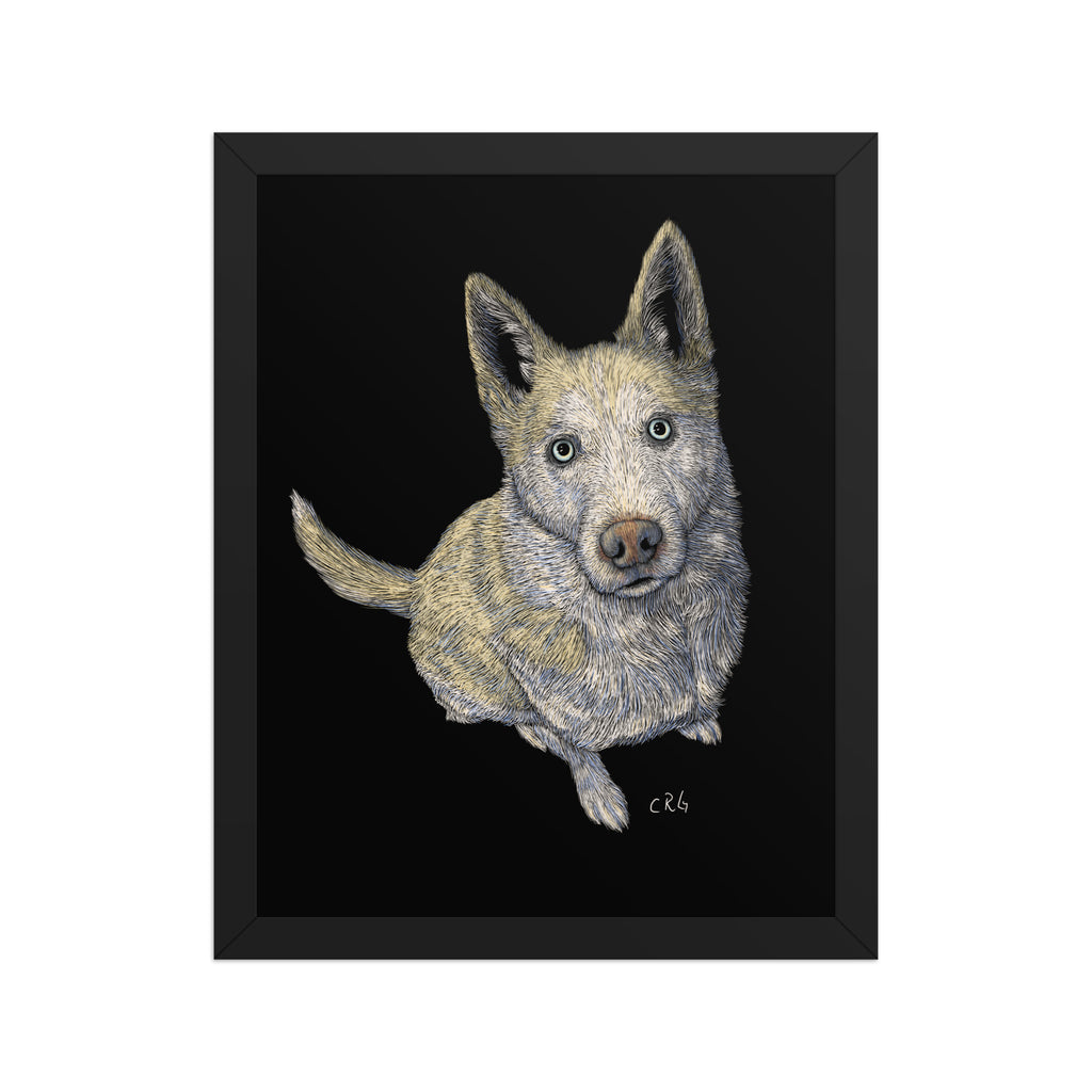 Realistic Pet Portrait Framed Print