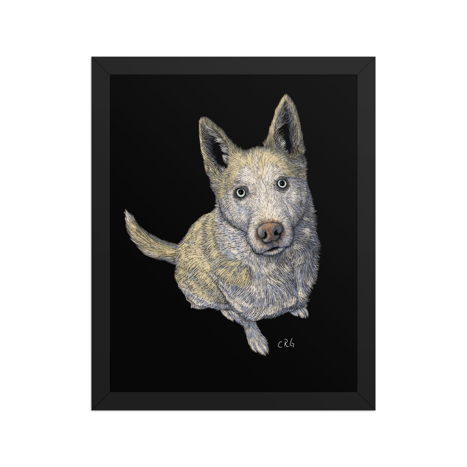 Realistic Pet Portrait Framed Print