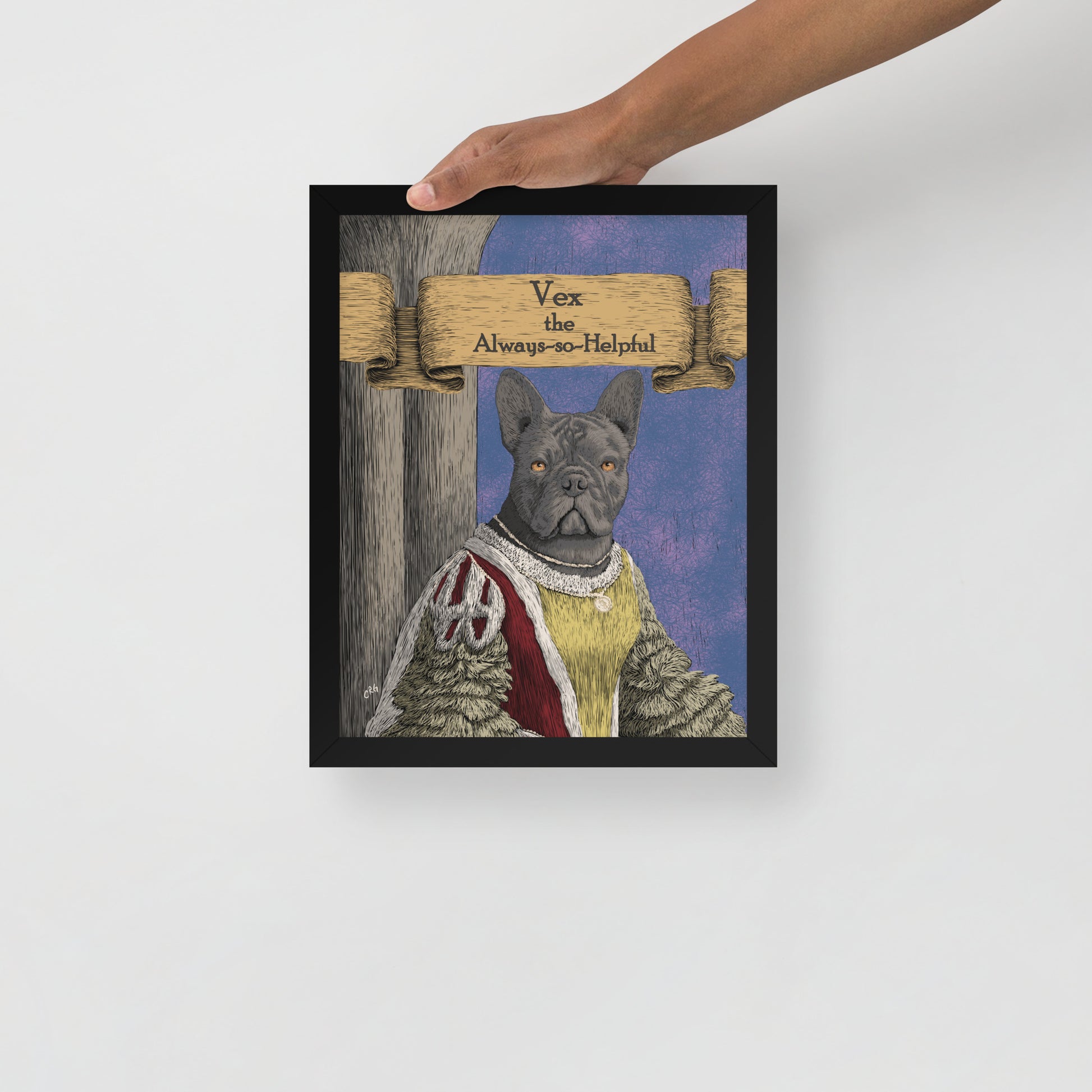 Renaissance Queen Pet Portrait Framed Print