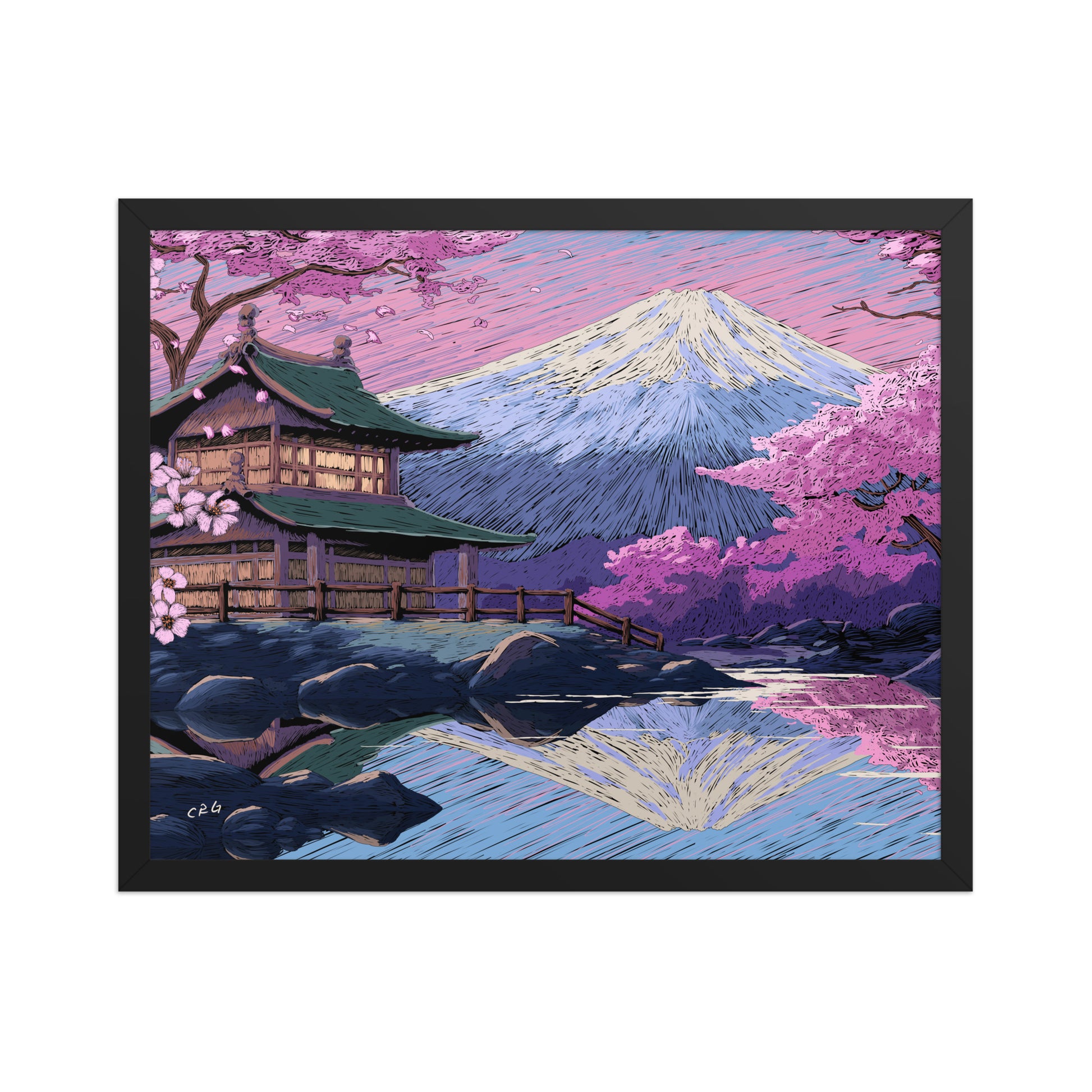 In the Shadow of a Mountain Art Print