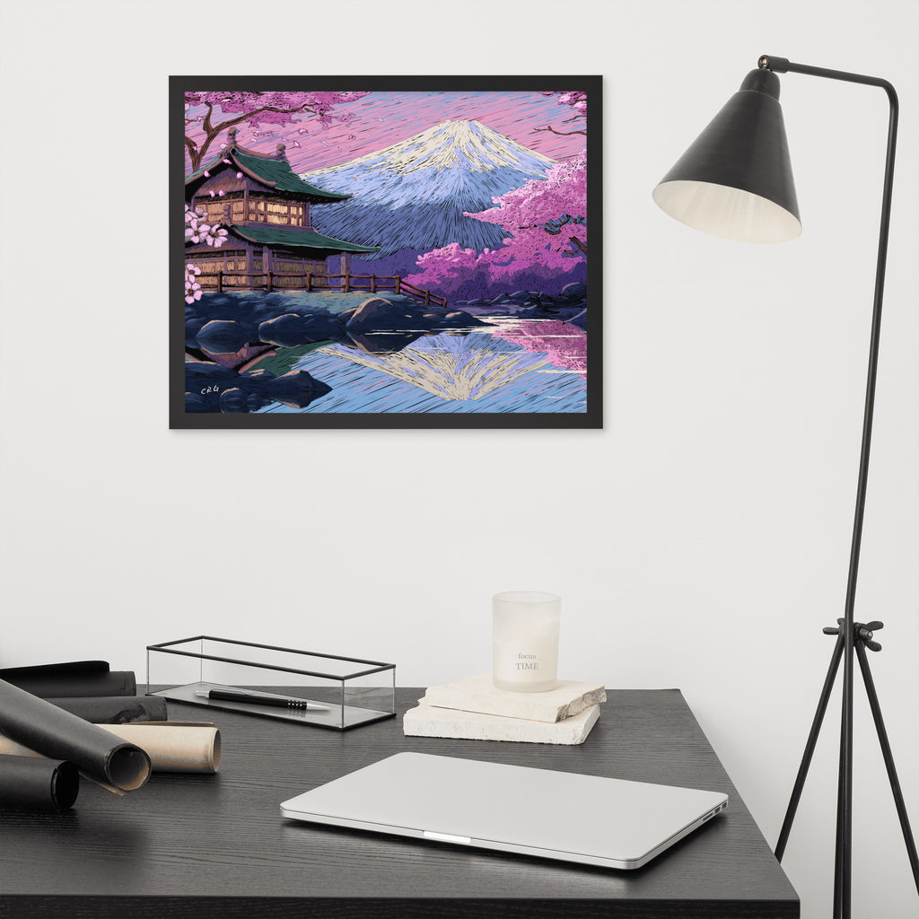 In the Shadow of a Mountain Art Print