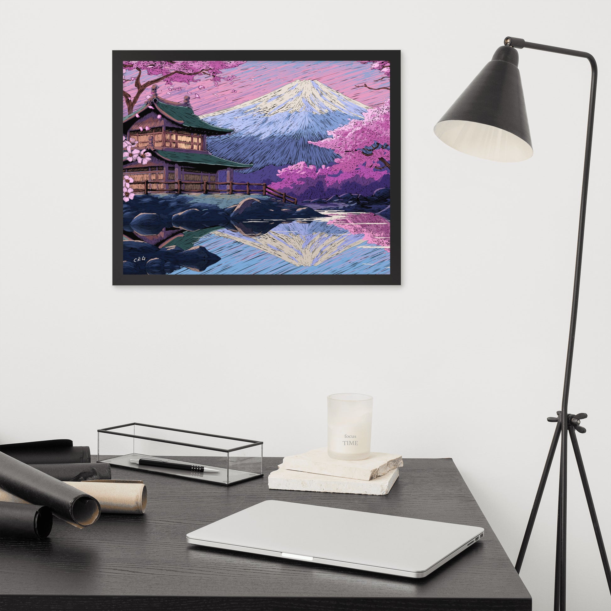 In the Shadow of a Mountain Art Print