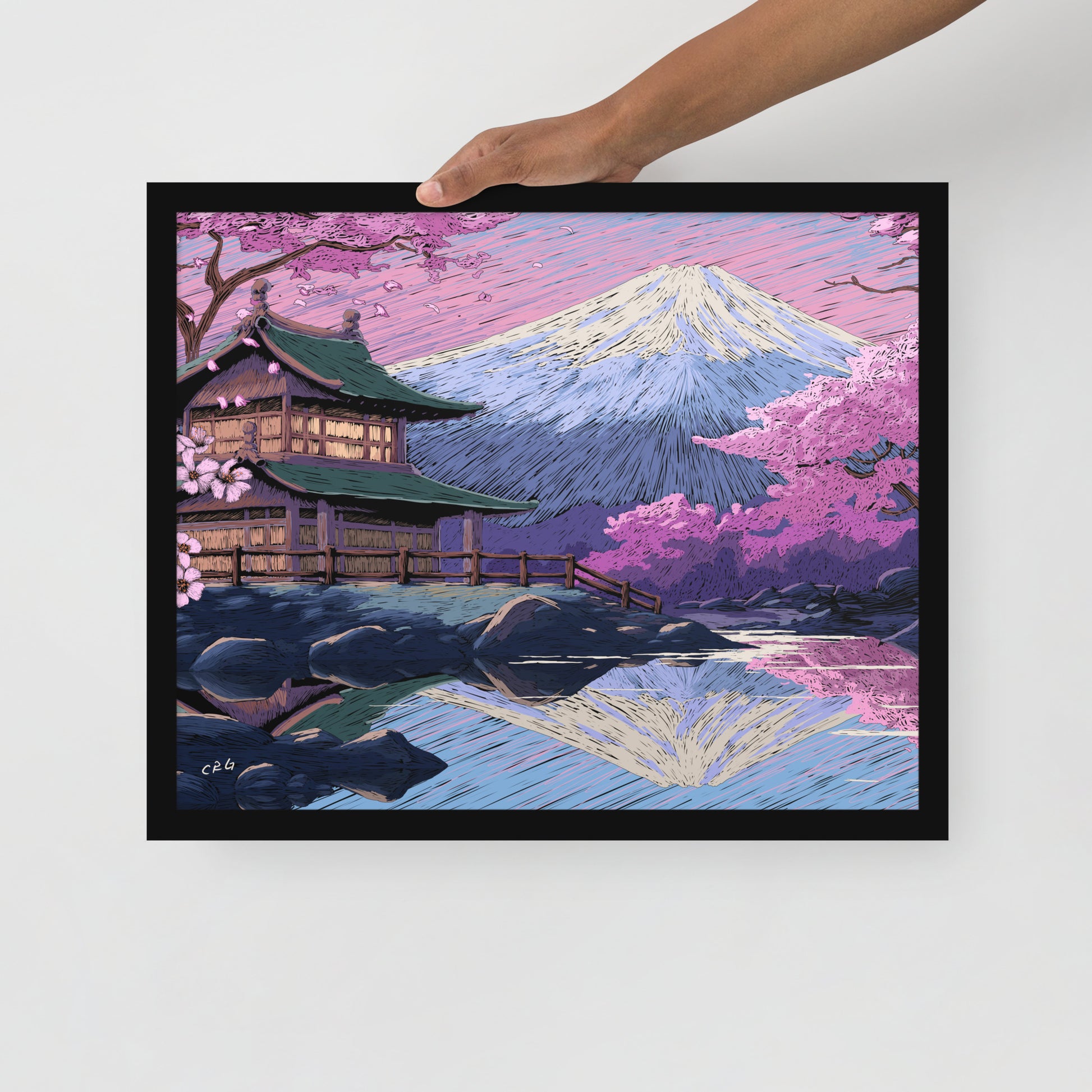 In the Shadow of a Mountain Art Print