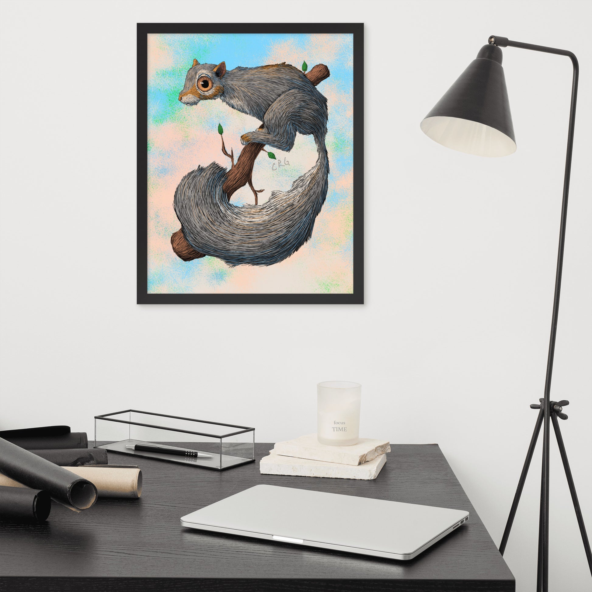 Anxious Squirrel Art Print
