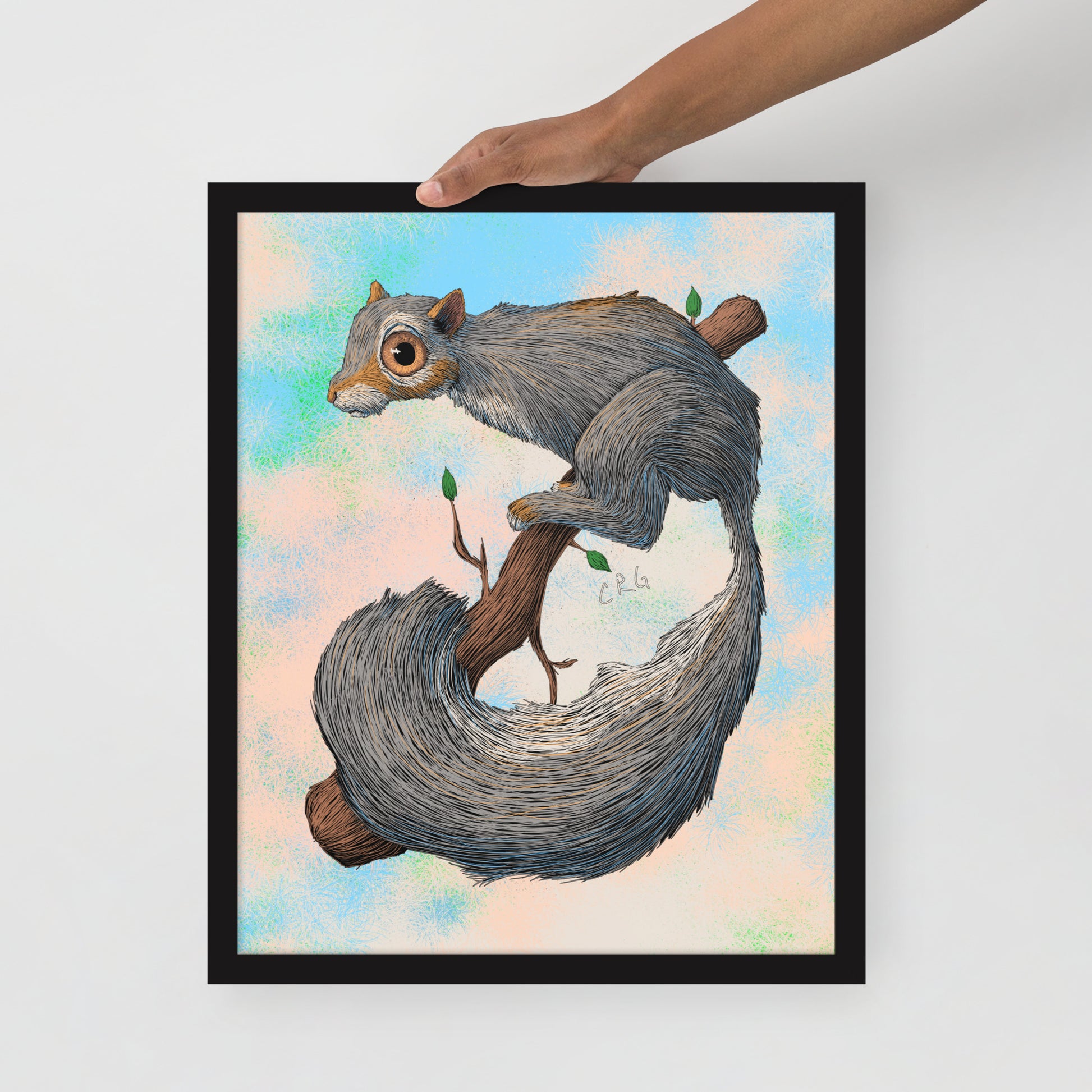 Anxious Squirrel Art Print