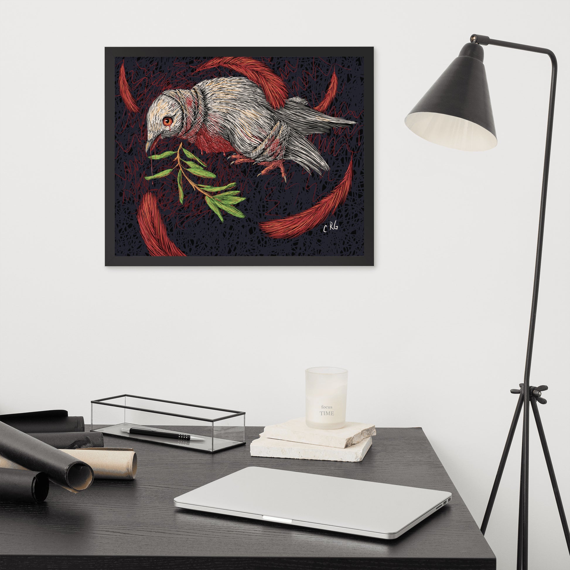 The Dying Dove Art Print
