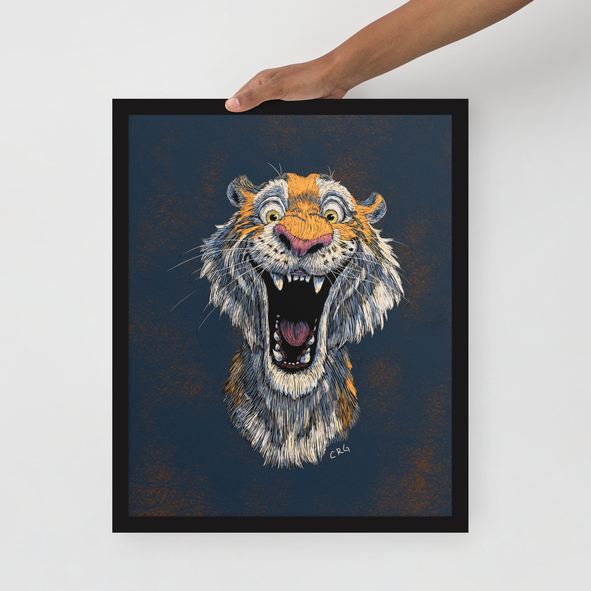 Happy Tiger Art Print