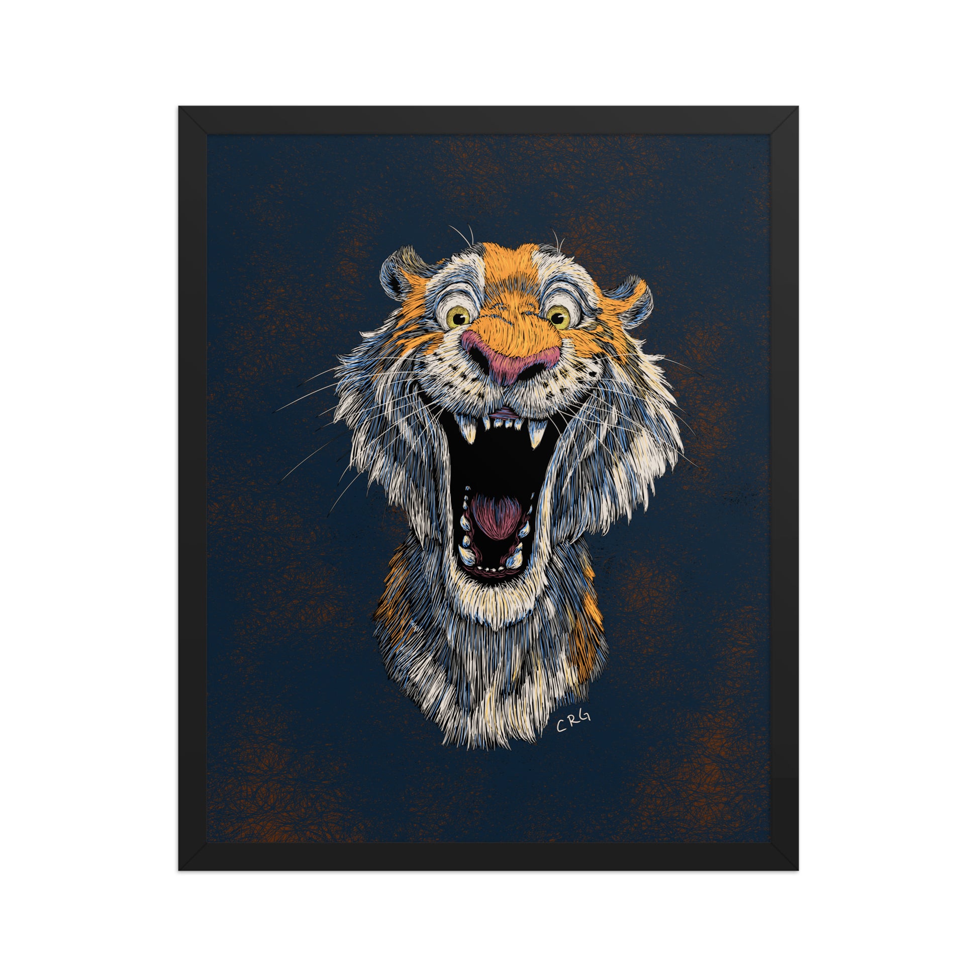 Happy Tiger Art Print