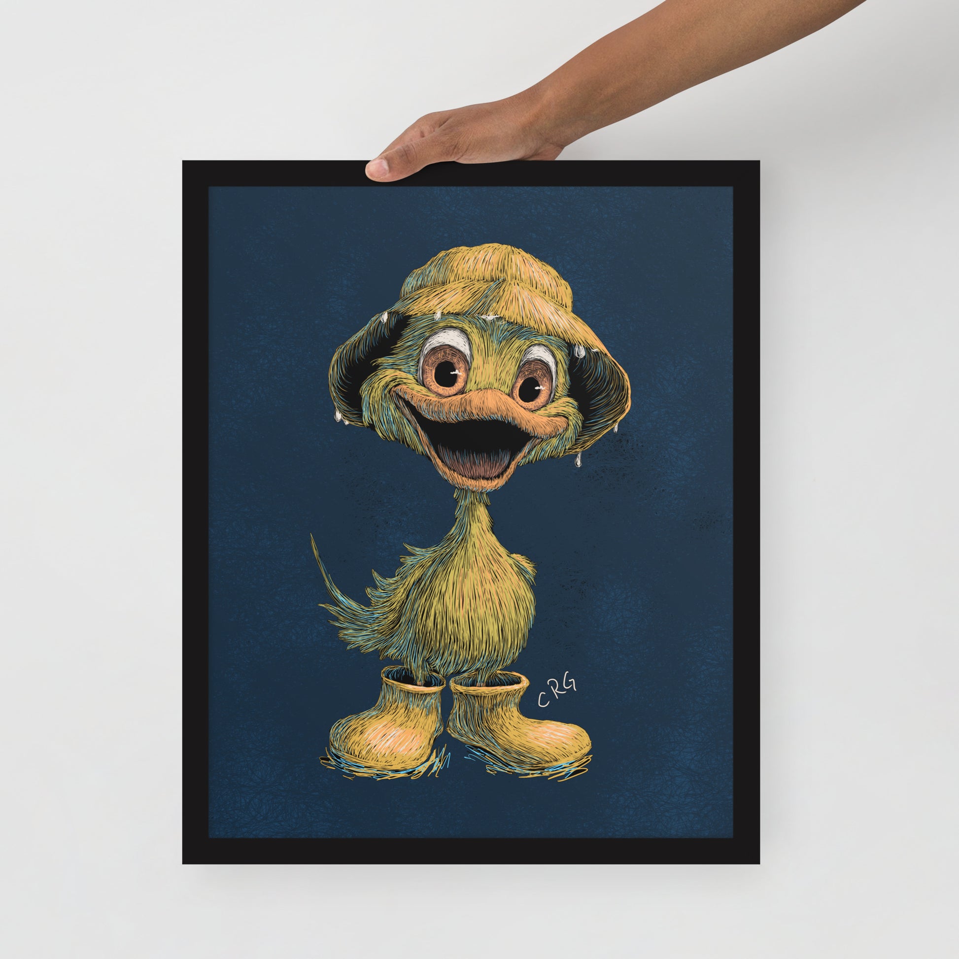 Duck Ready for Rain Art Print