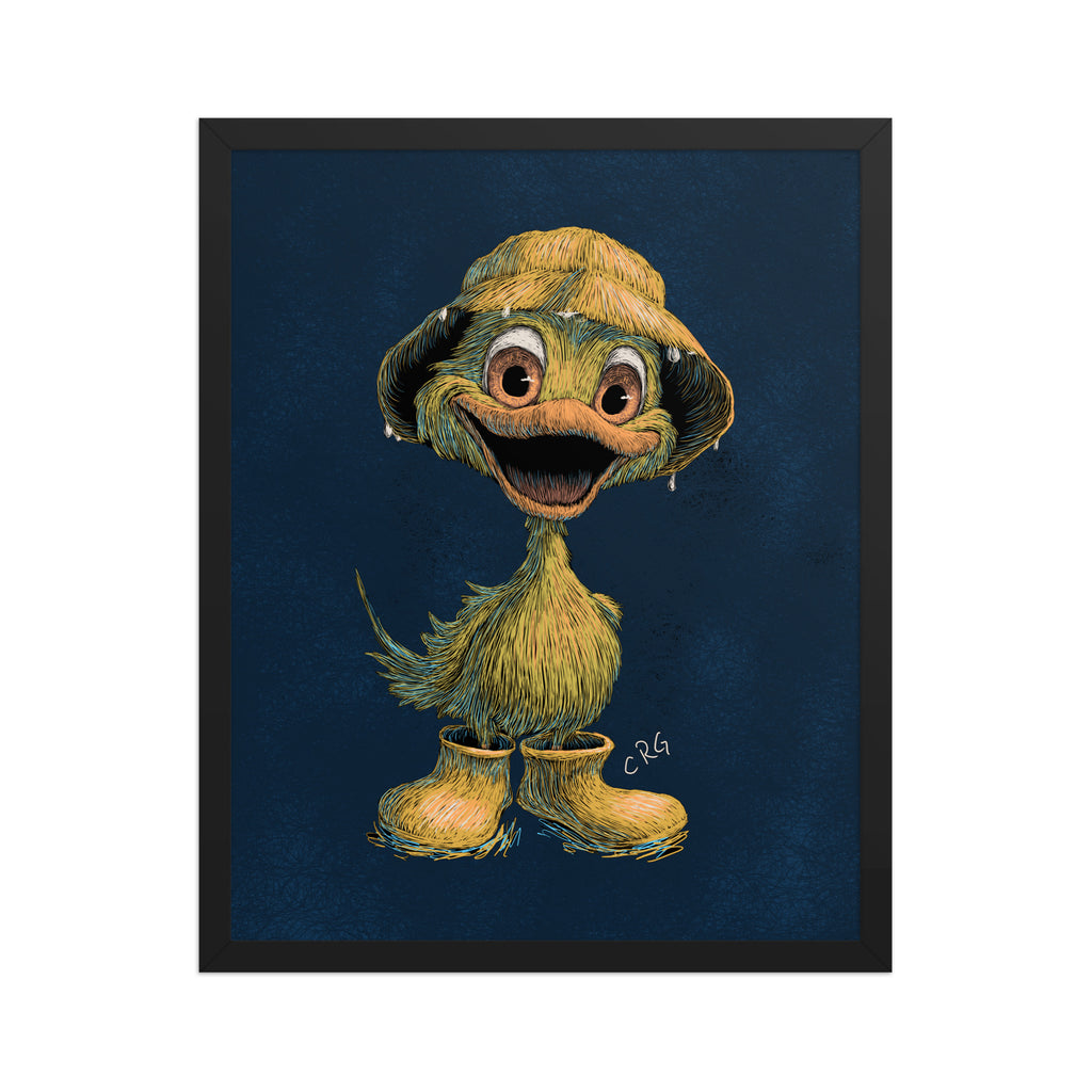 Duck Ready for Rain Art Print