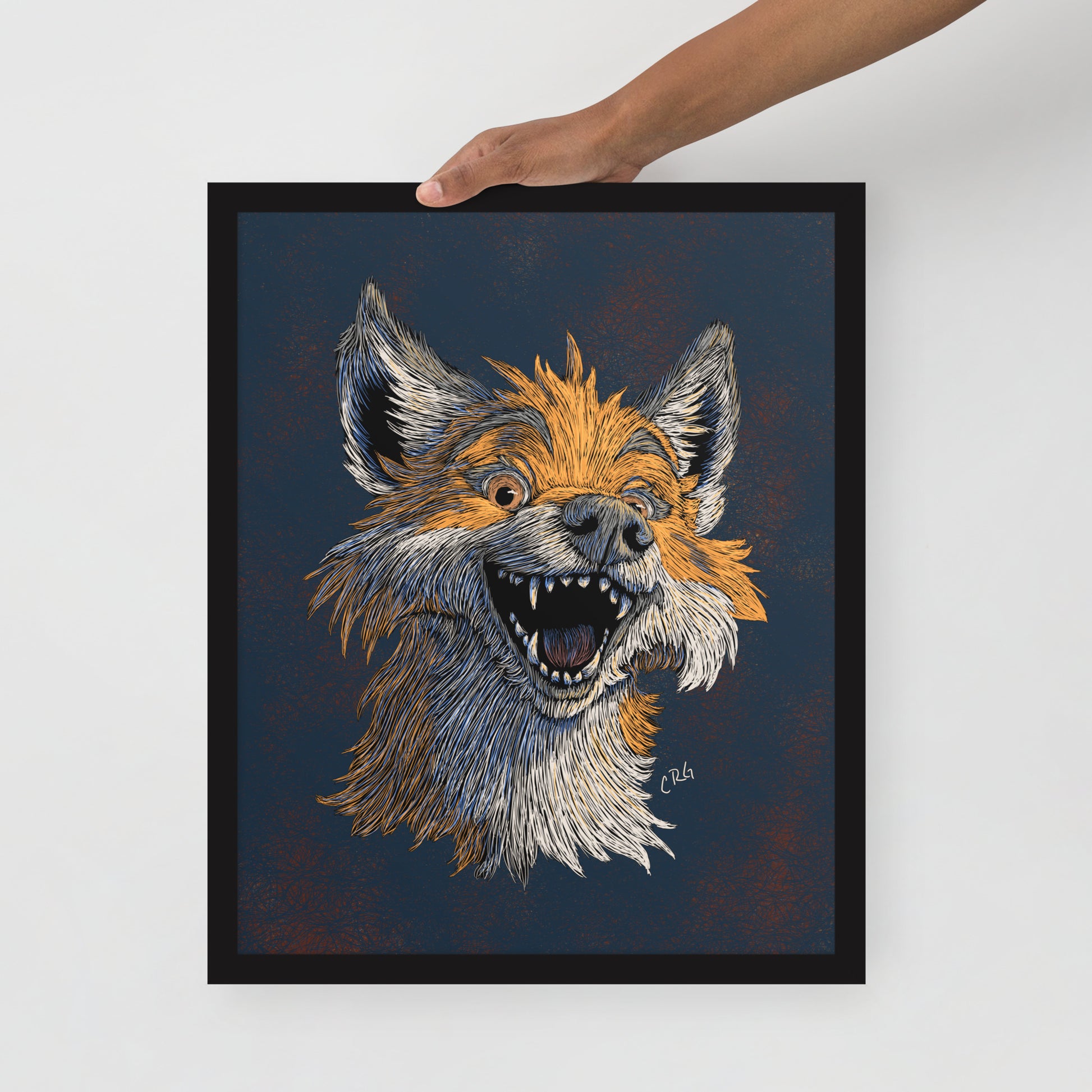 Happy Red Fox Art Print
