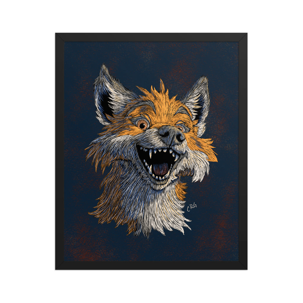 Happy Red Fox Art Print