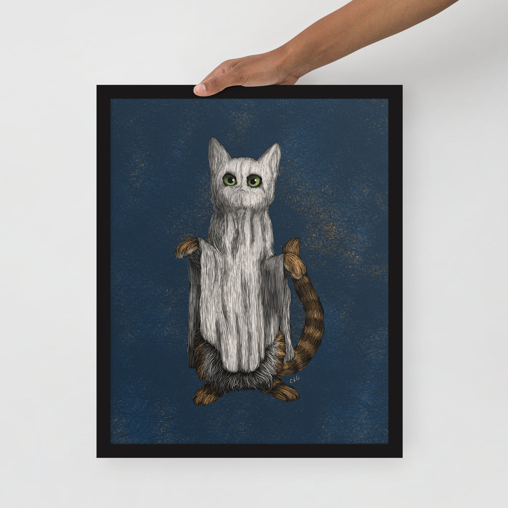 Cat Ghost Art Print