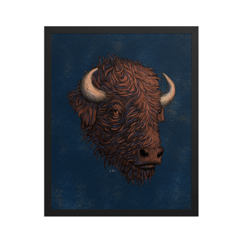 Stylized Bison Art Print