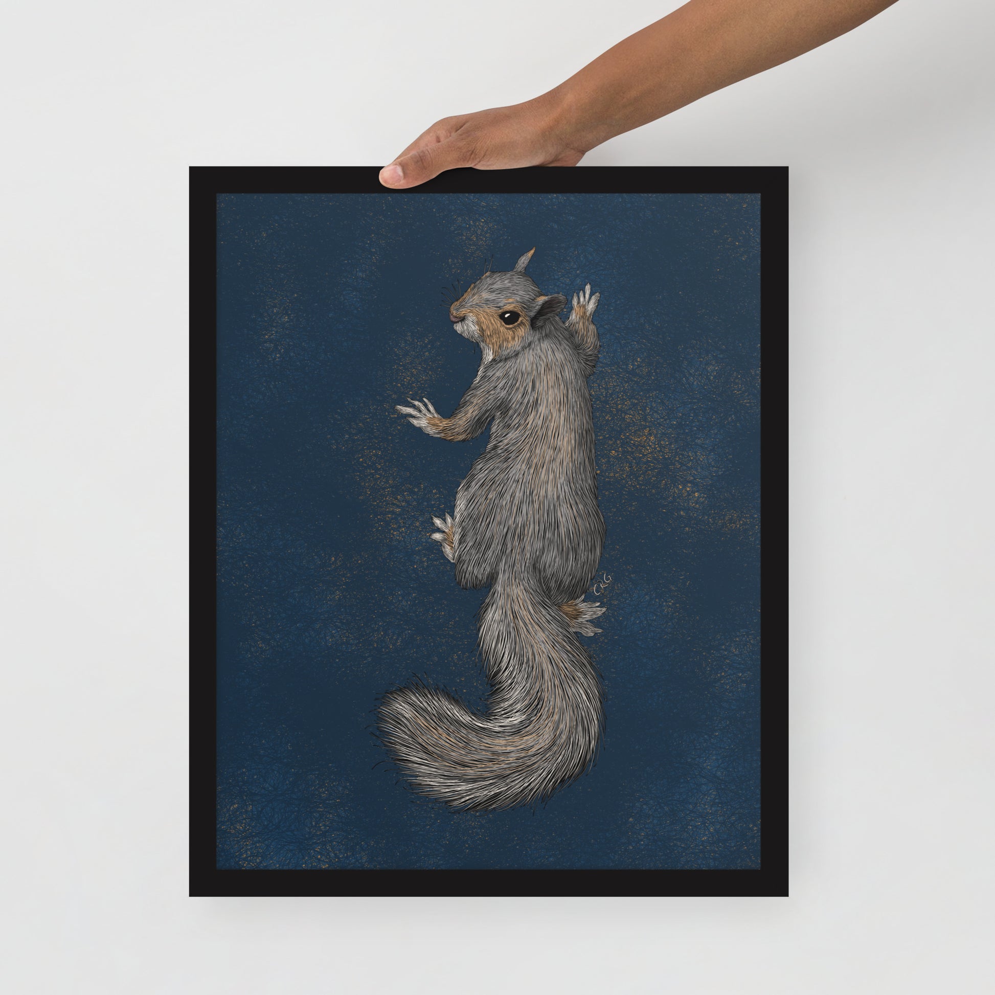 Climbing Squirrel Art Print