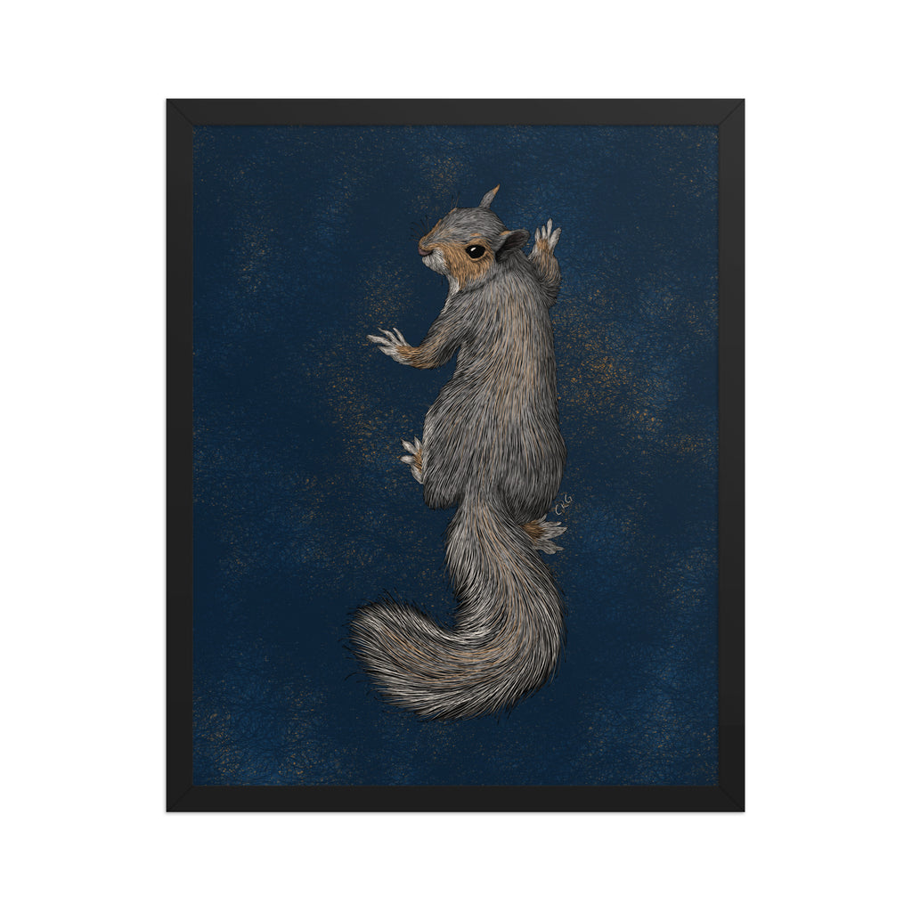 Climbing Squirrel Art Print