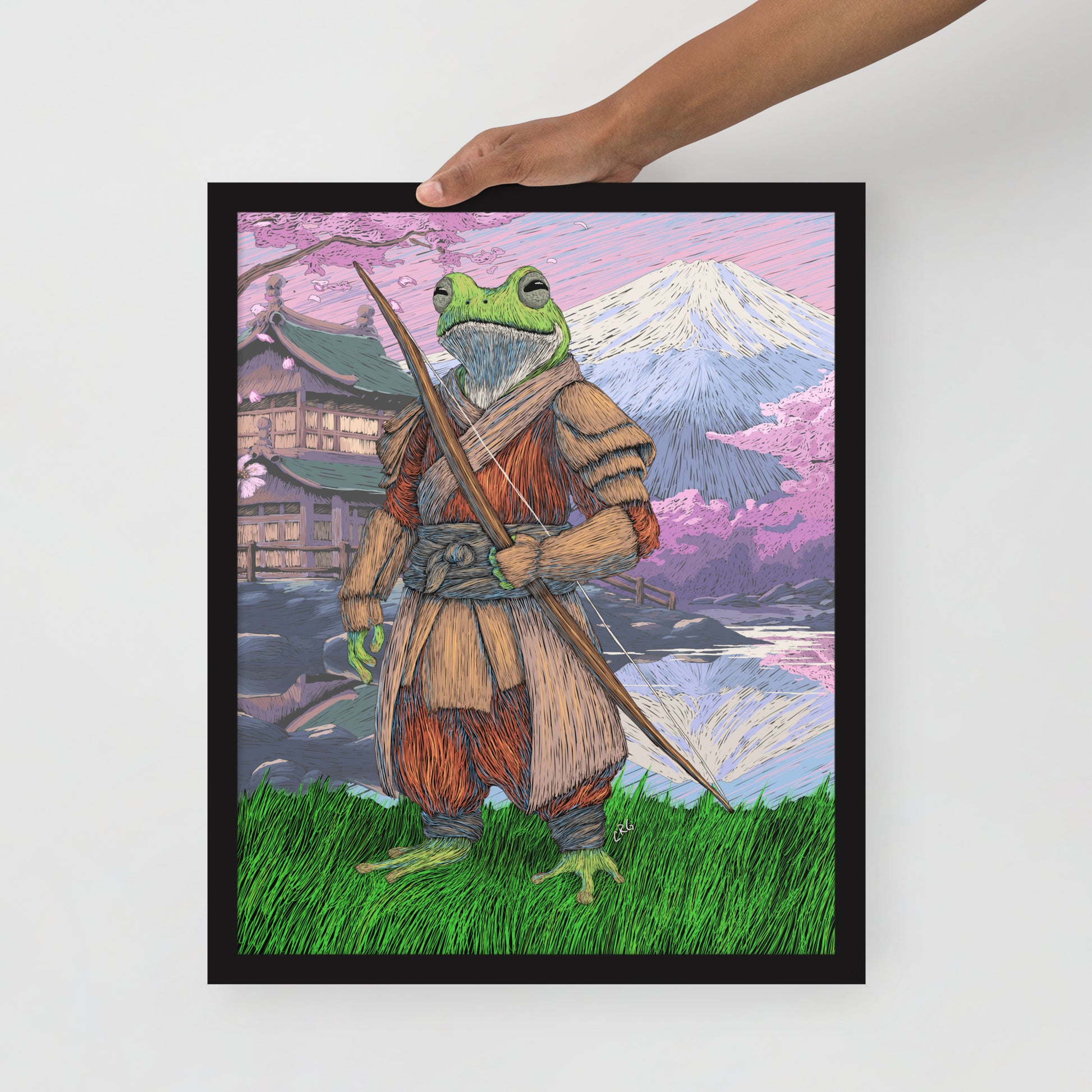 Frog Samurai Art Print