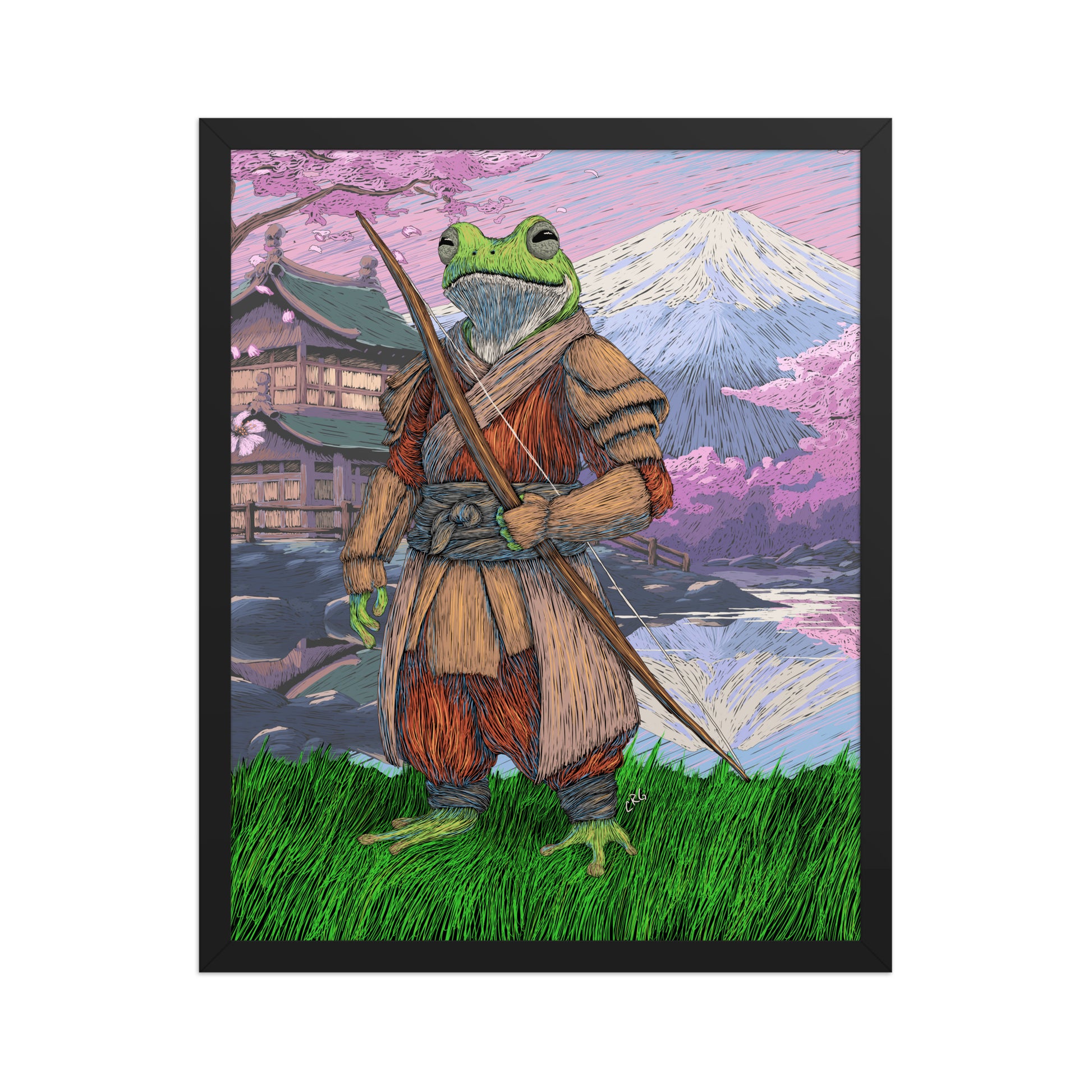 Frog Samurai Art Print
