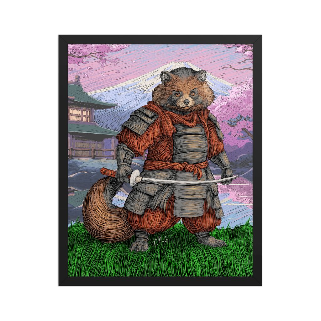 Tanuki Samurai Art Print