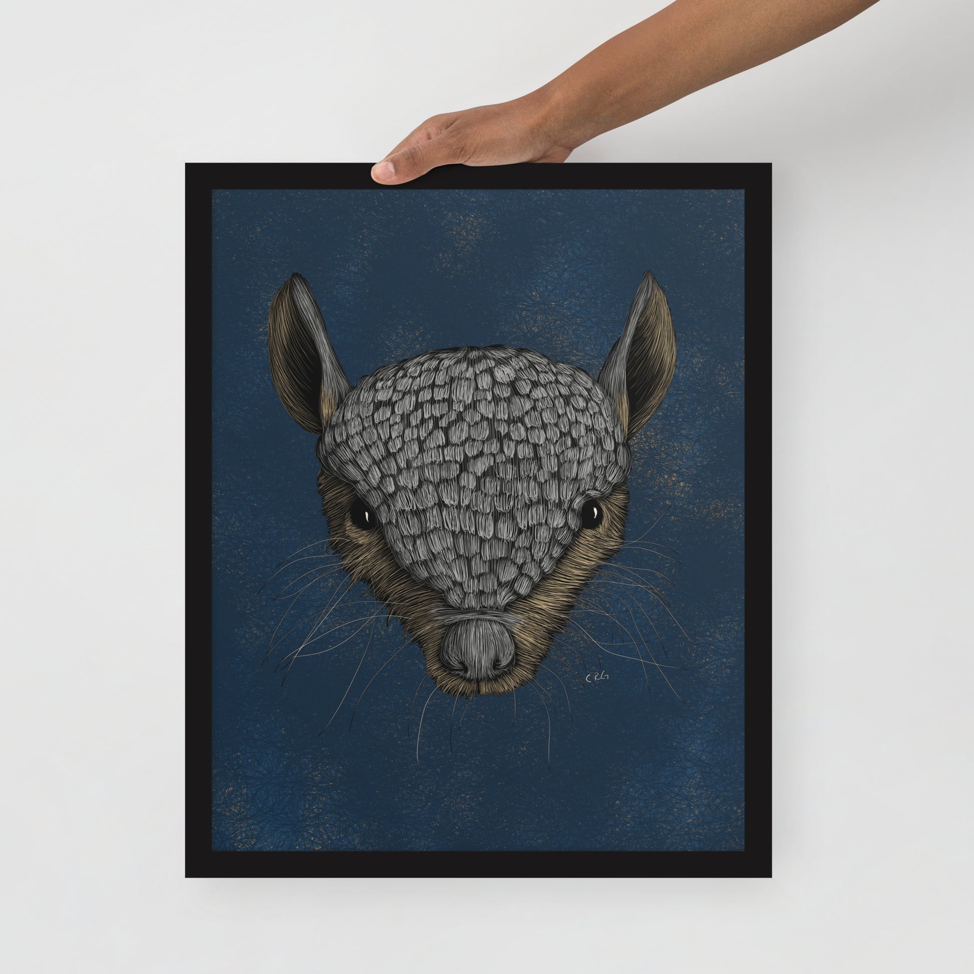Screaming Hairy Armadillo Art Print