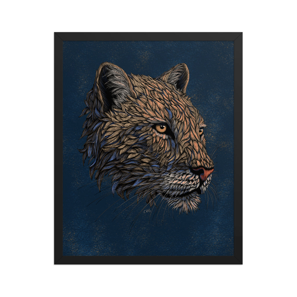 Stylized Mountain Lion Art Print