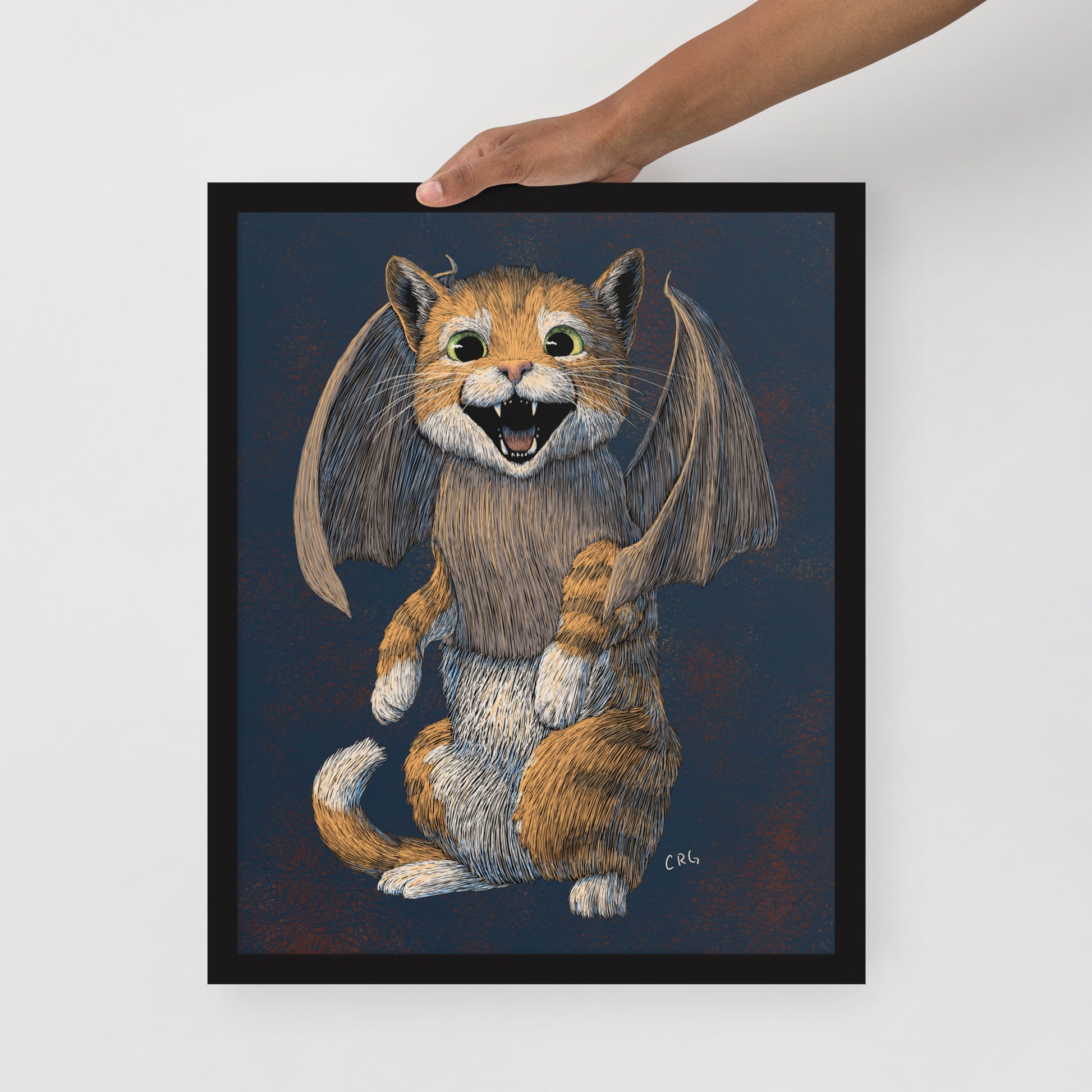 Cat Bat Art Print