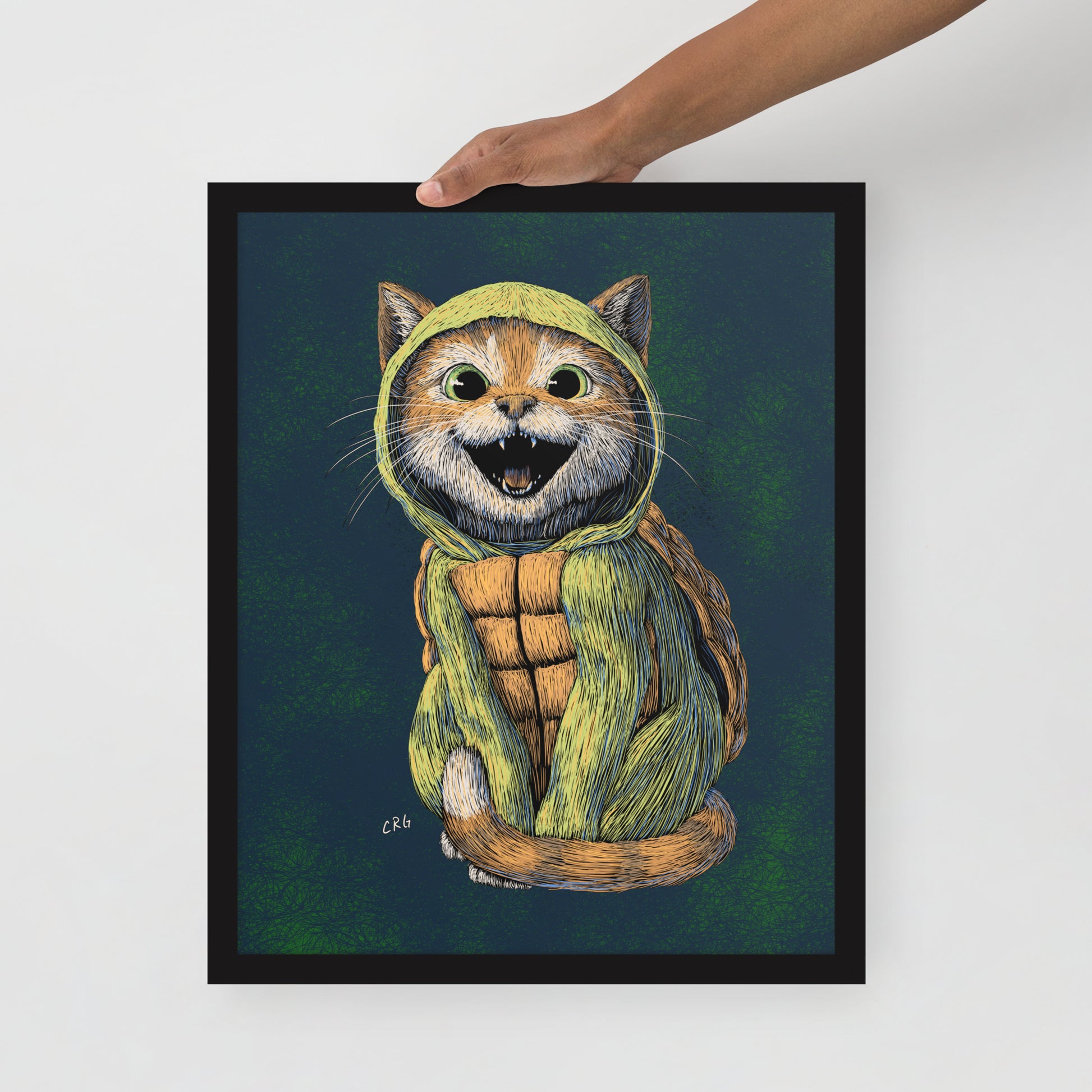 Cat Turtle Art Print