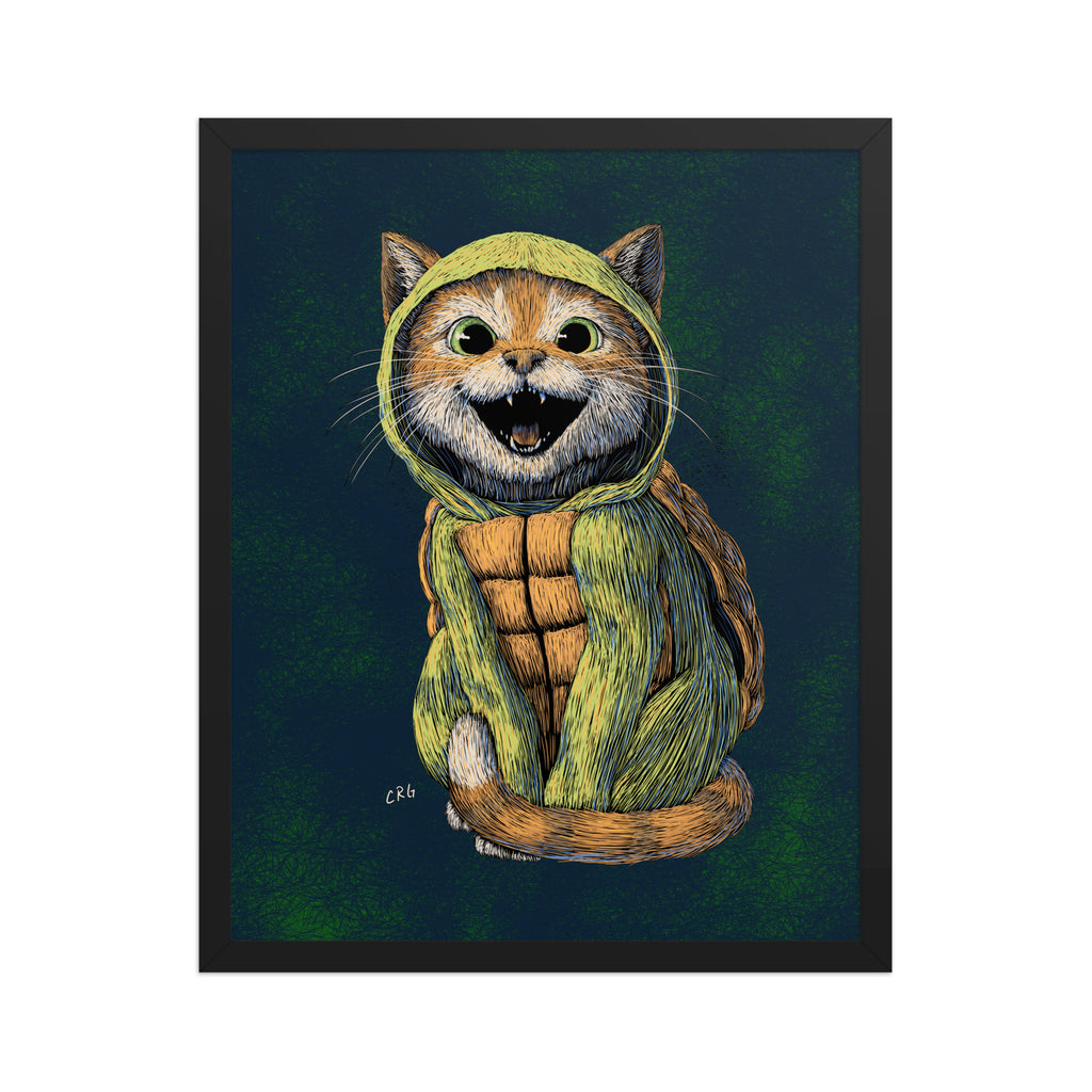 Cat Turtle Art Print