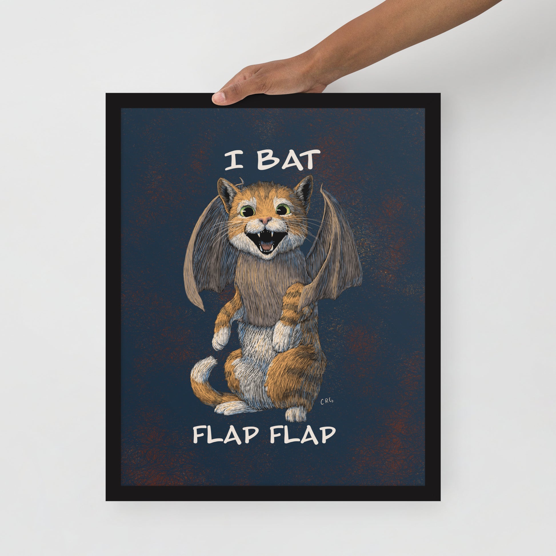 Cat Bat, I Bat Flap Flap Art Print