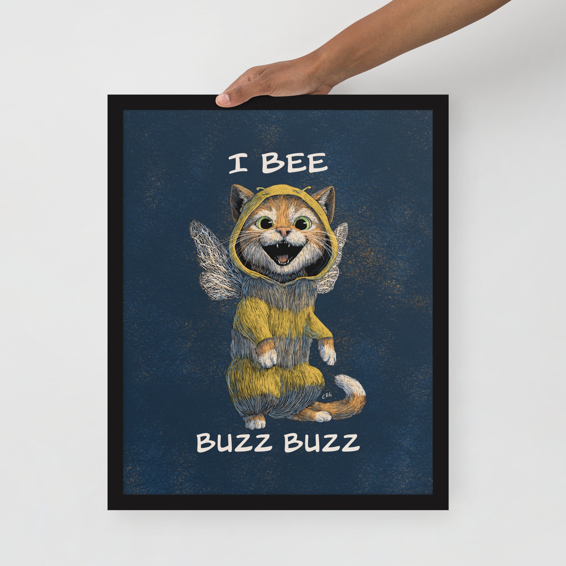 Cat Bee, I Bee Buzz Buzz Art Print