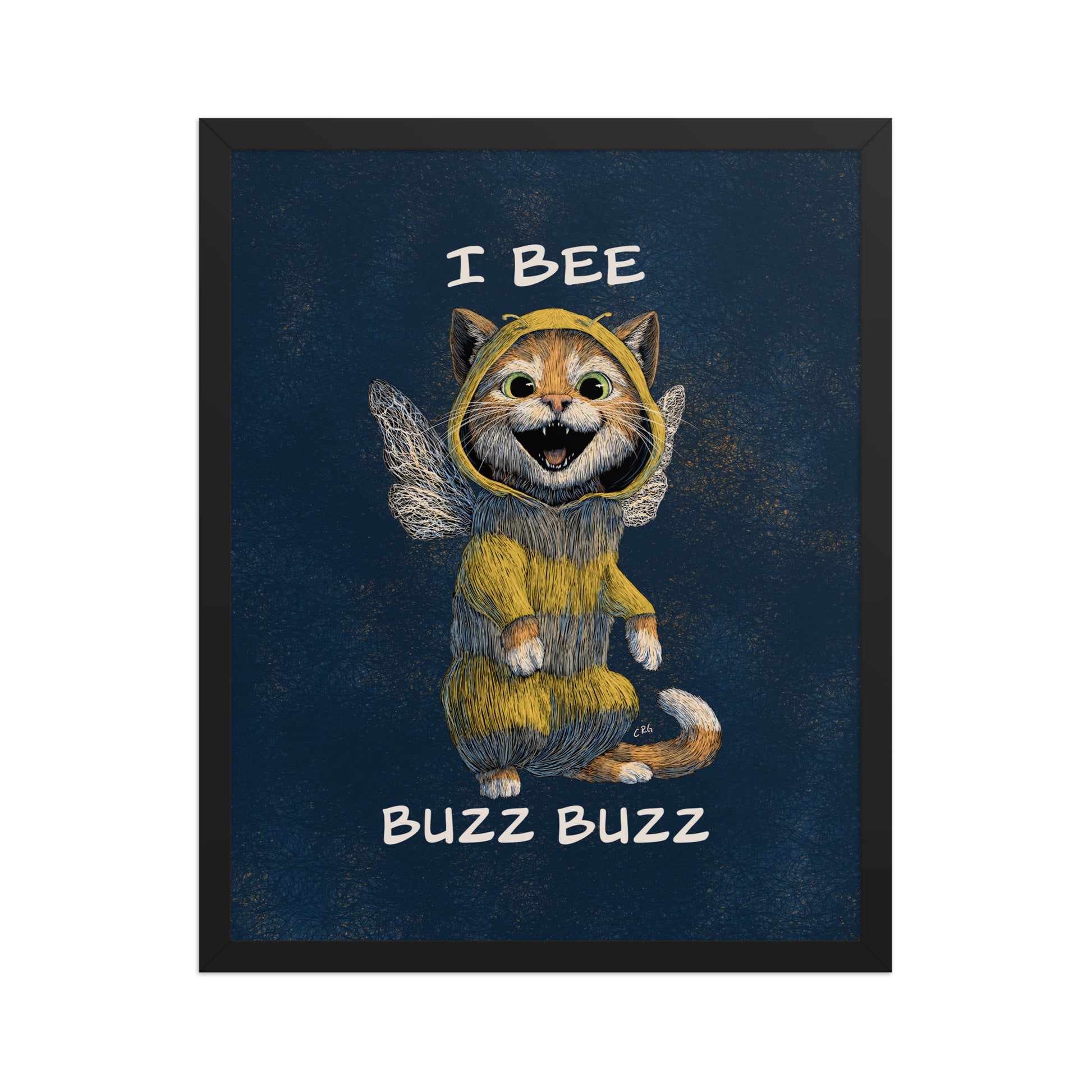 Cat Bee, I Bee Buzz Buzz Art Print