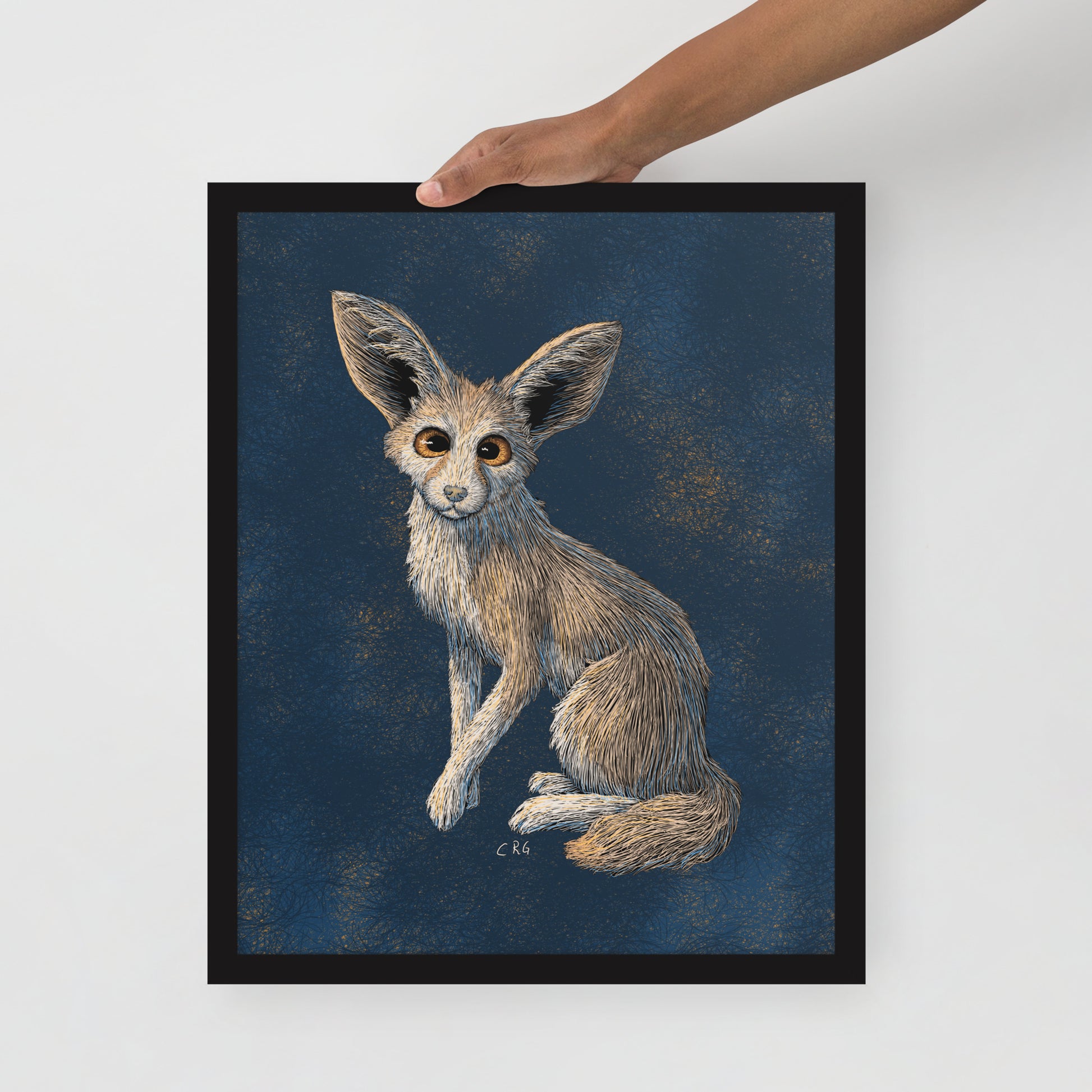 Curious Fennec Fox Art Print