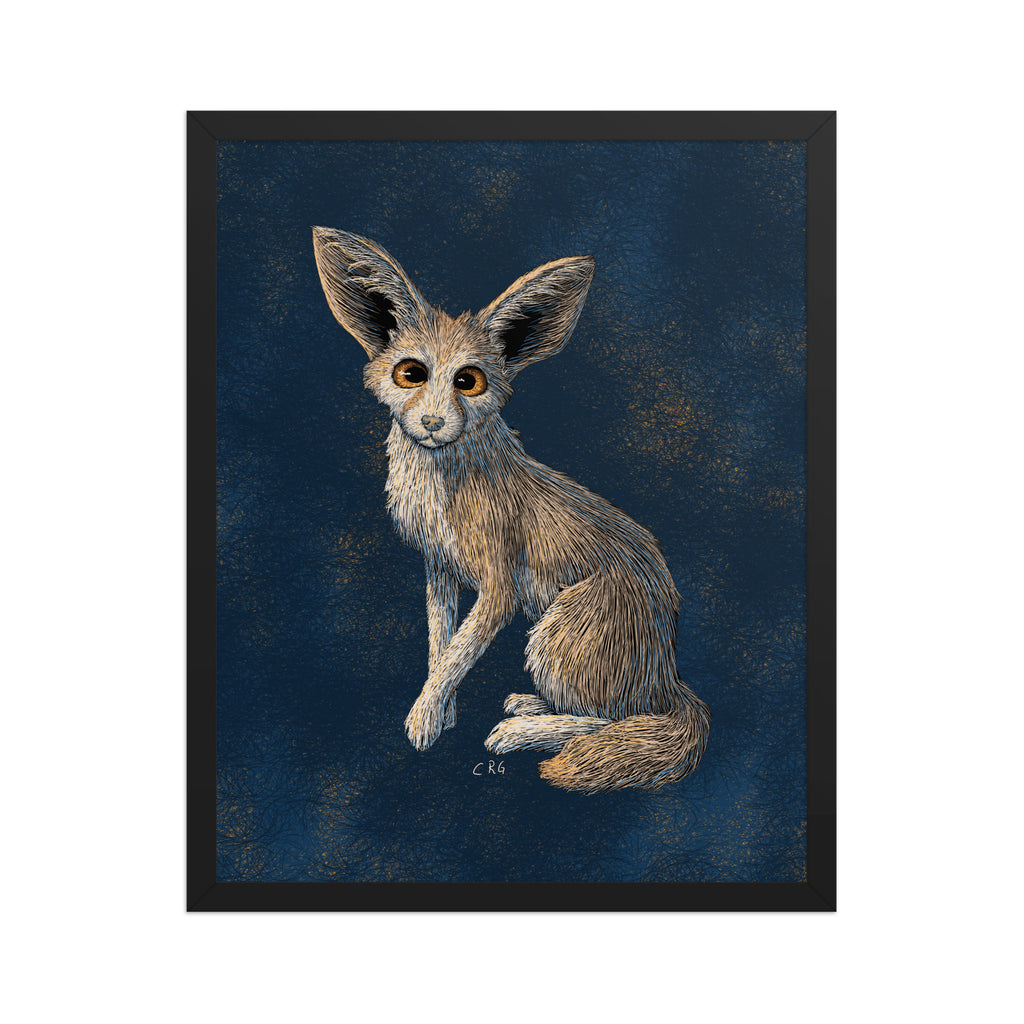 Curious Fennec Fox Art Print